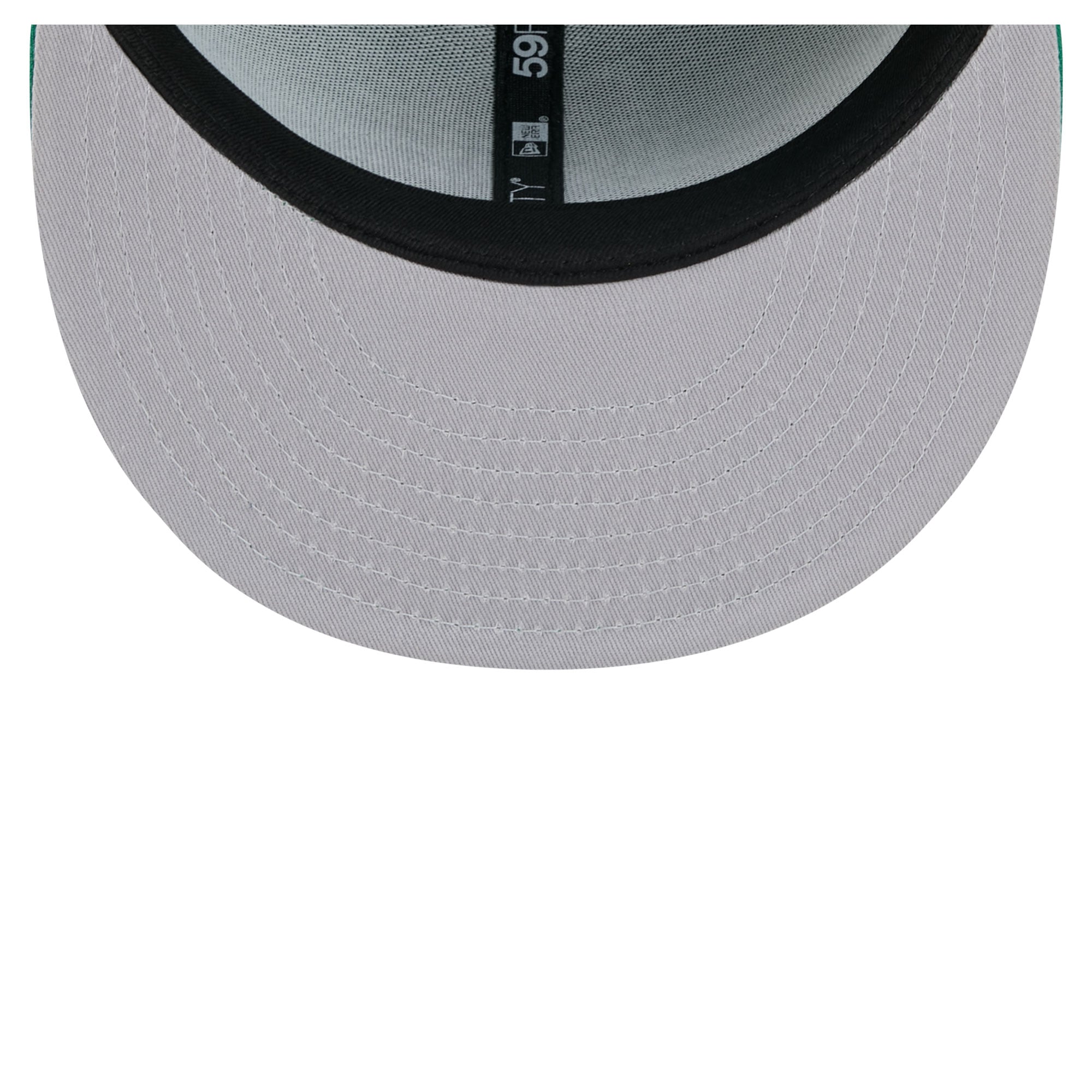 Casquette ajustée New Era 59FIFTY pour homme, vert Kelly, Boston Celtics, motif rose.