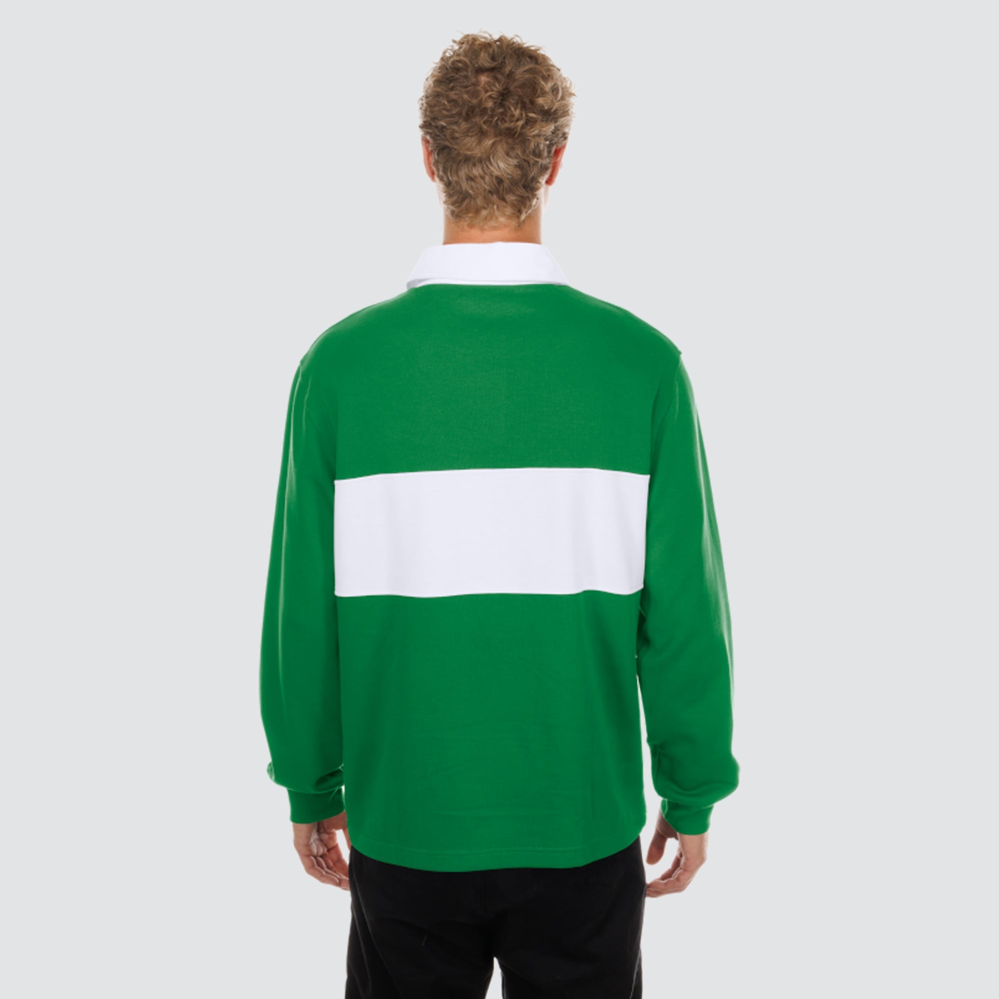 Men's New Era Kelly Green Boston Celtics Rugby Long Sleeve Polo