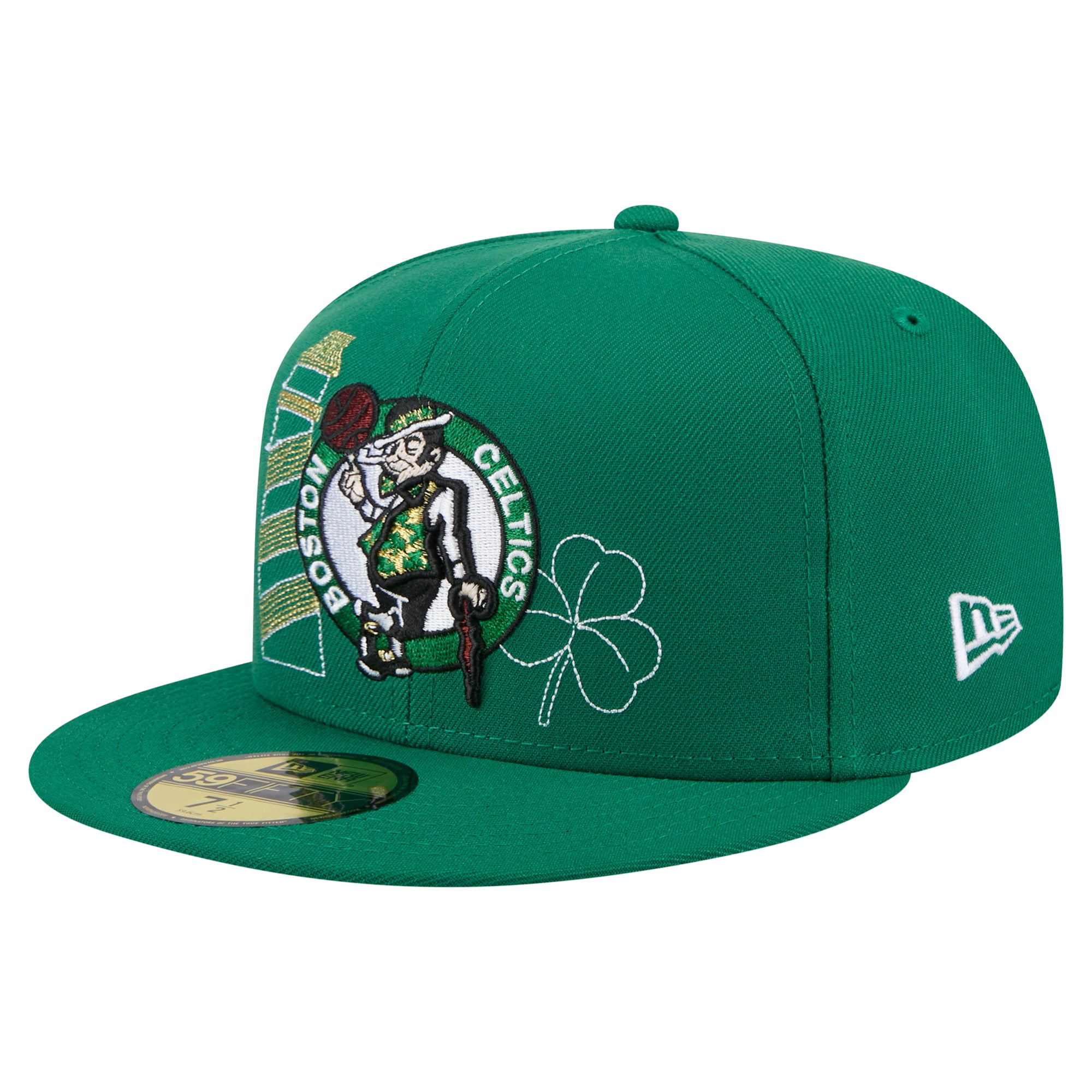 Men's Boston Celtics New Era Kelly Green State Stitch 59FIFTY Fitted Hat