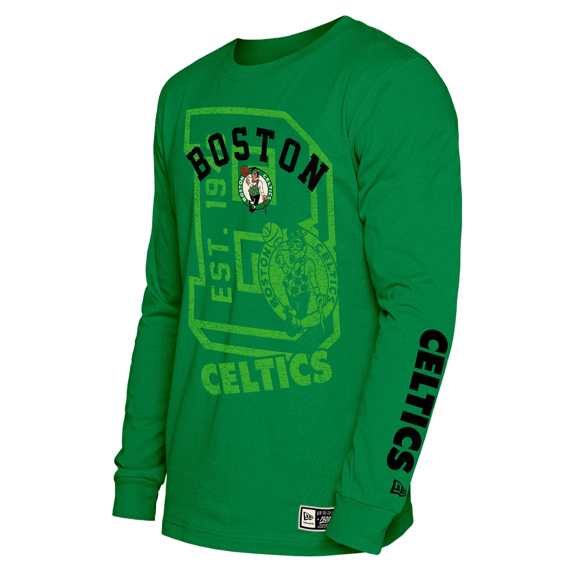 T-shirt à manches longues New Era Kelly Green Boston Celtics pour homme
