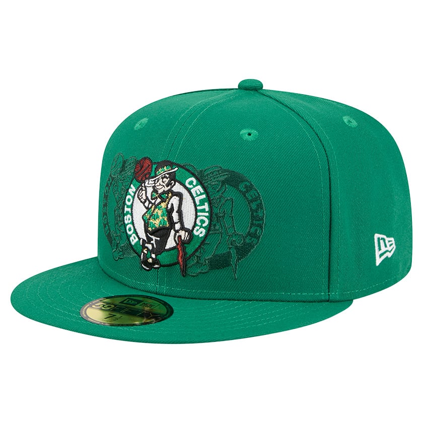 Men's Boston Celtics New Era Kelly Green Tri-Hit 59Fifty Fitted Hat