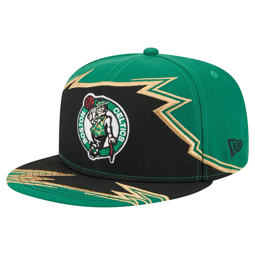 Men's Boston Celtics New Era Kelly Green/Black Break 59FIFTY Fitted Hat