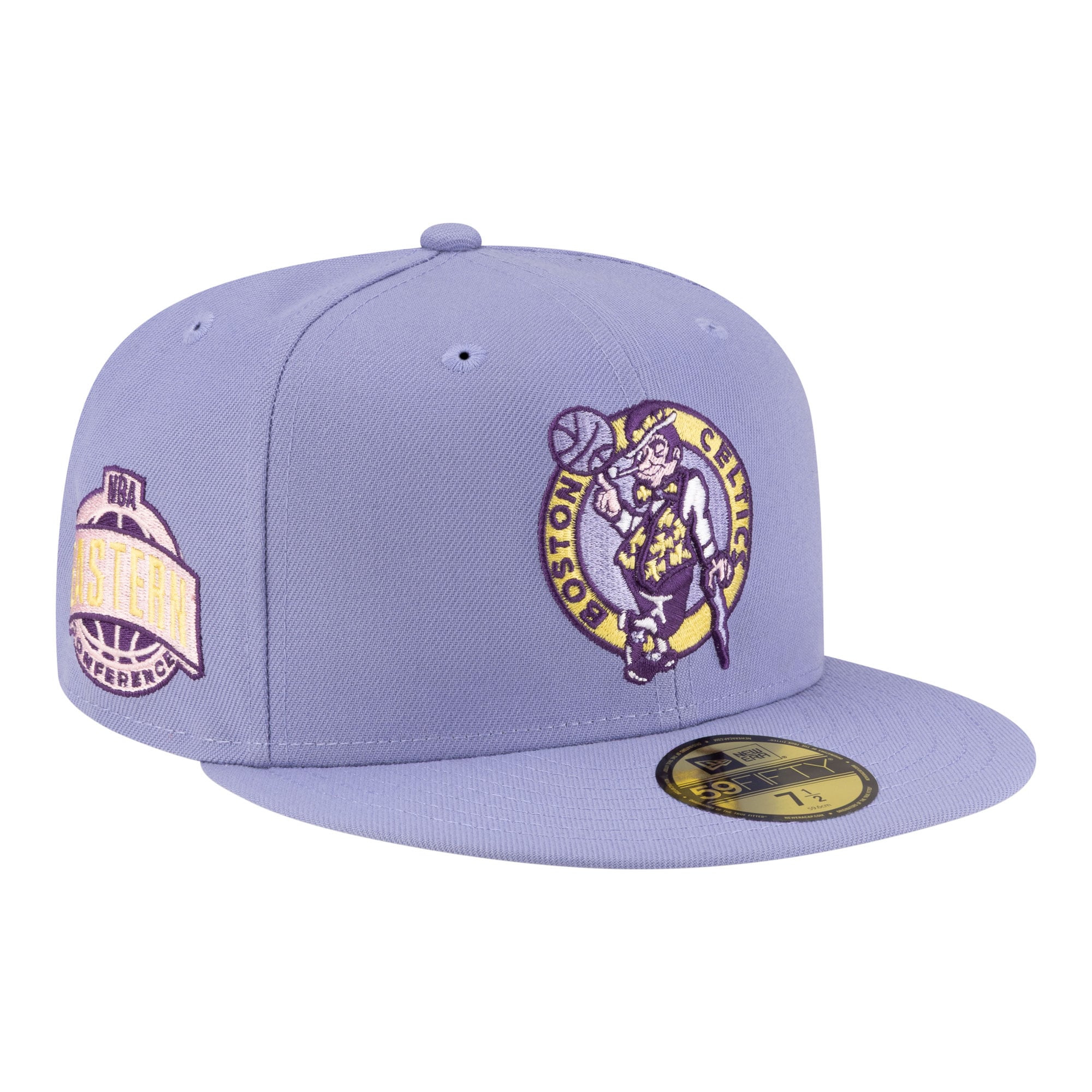 Men's Boston Celtics New Era Lavender Color Pack 59FIFTY Fitted Hat