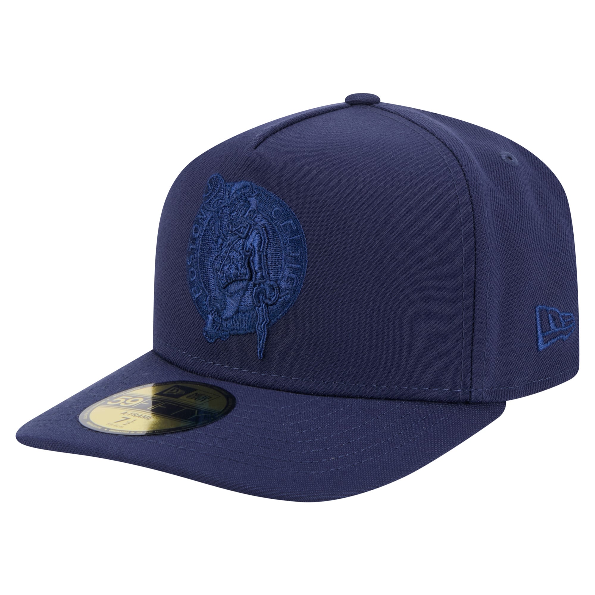 Men's Boston Celtics New Era Navy Colorpack A-Frame Pinch Front 59FIFTY Fitted Hat