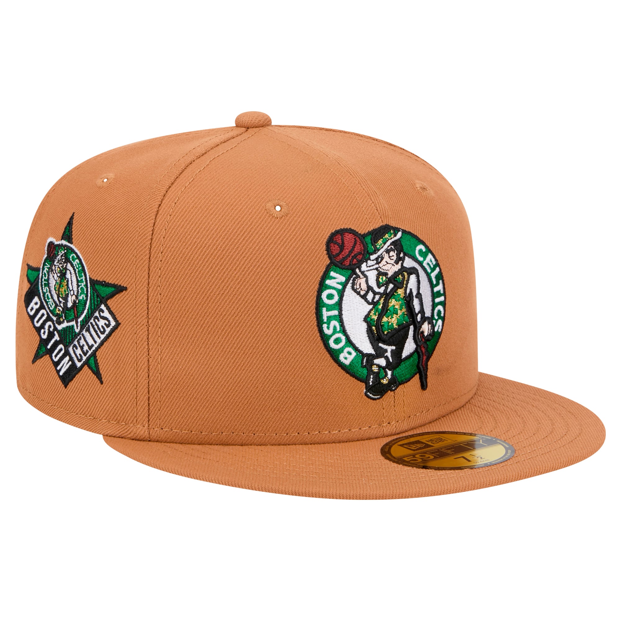 Men's Boston Celtics New Era Tan Color Pack 59FIFTY Fitted Hat