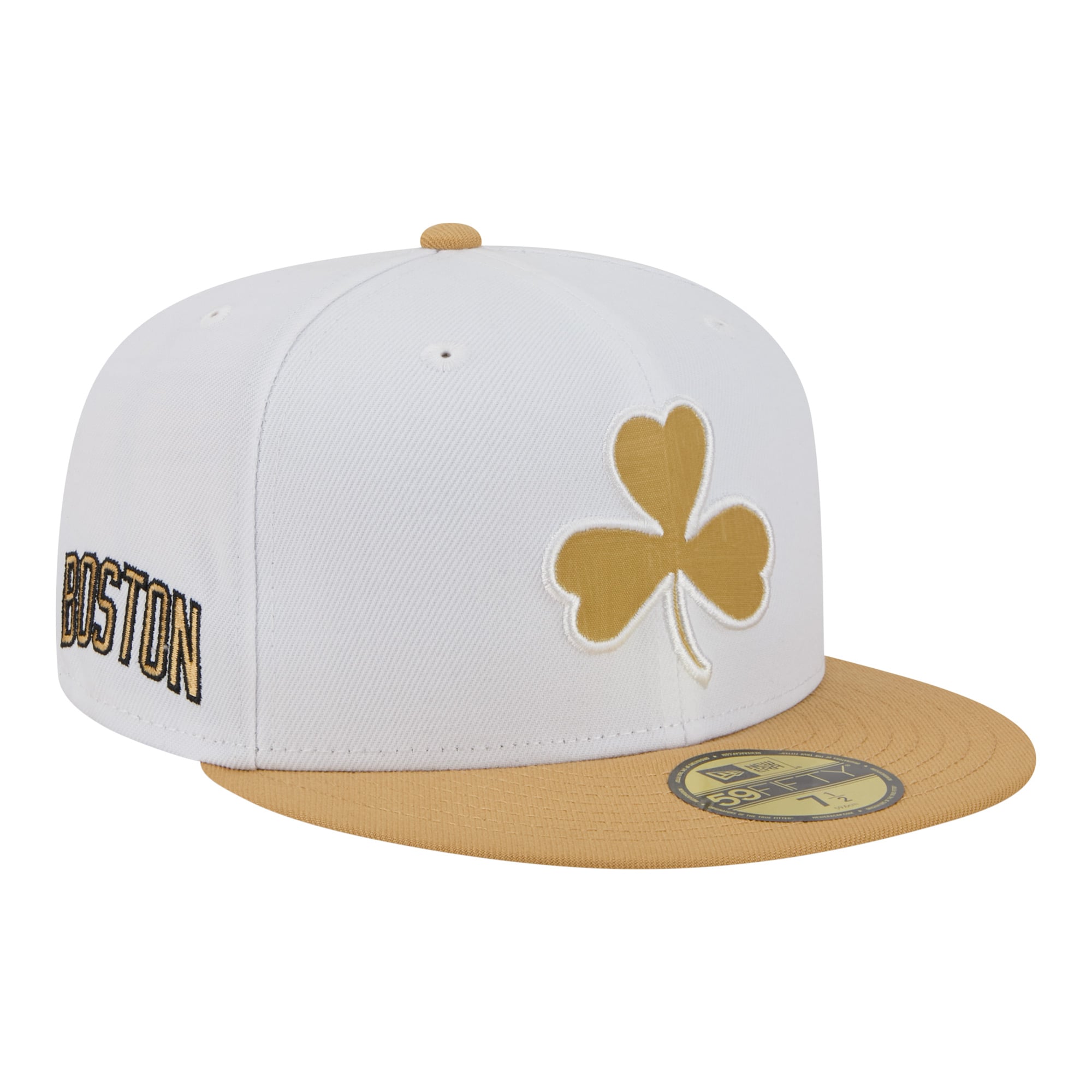 Men's New Era White Boston Celtics City Edition 59FIFTY Fitted Hat