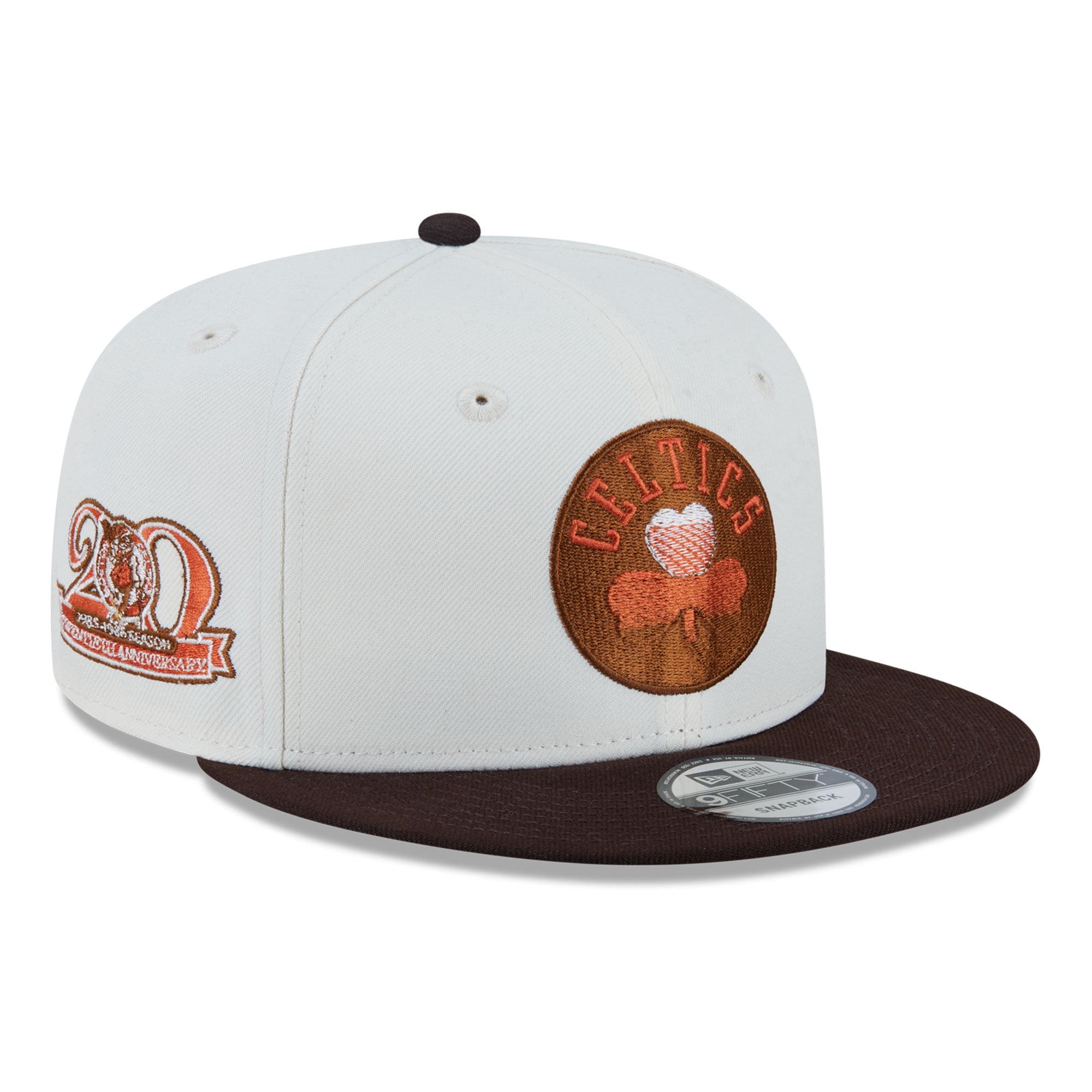 Men's New Era  White Boston Celtics Pumpkin Spice 9FIFTY Snapback Hat