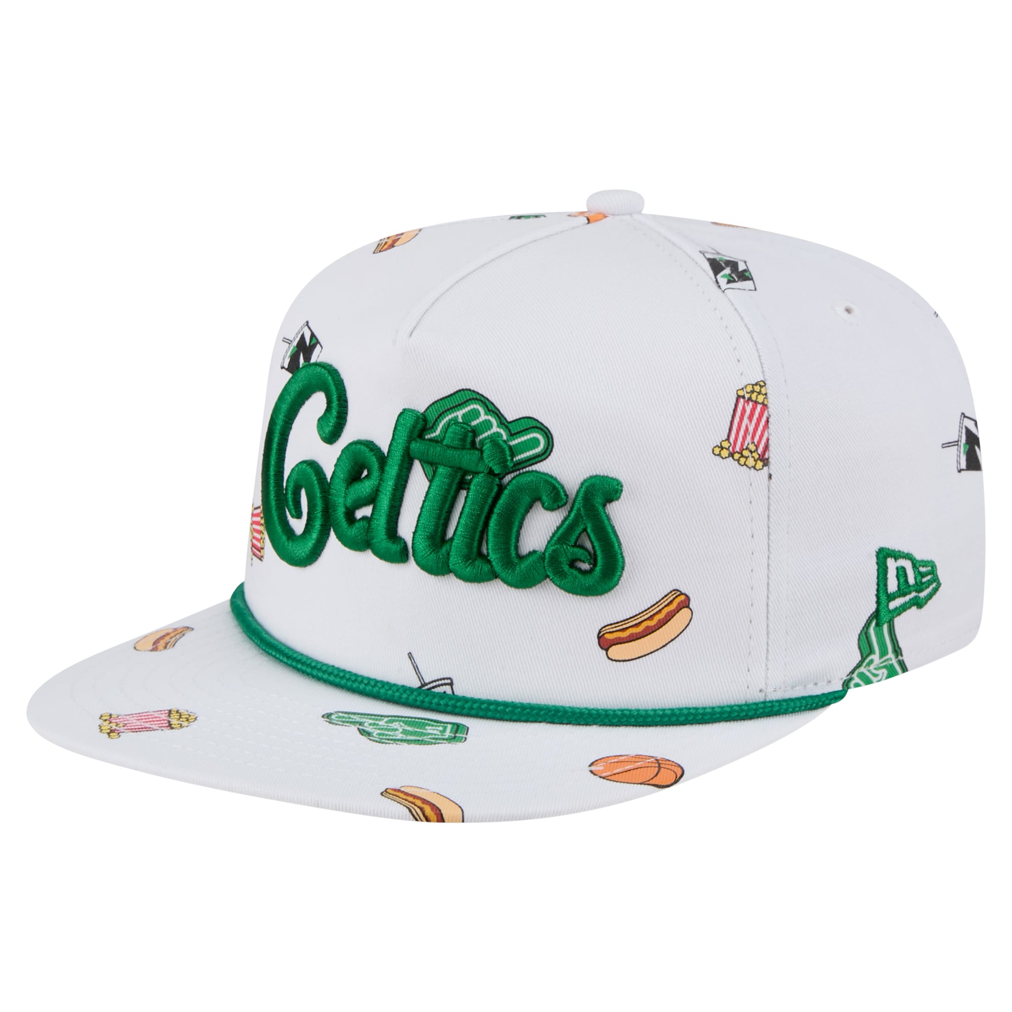 Men's Boston Celtics New Era White Team Cheer Rope 19TWENTY Adjustable Hat