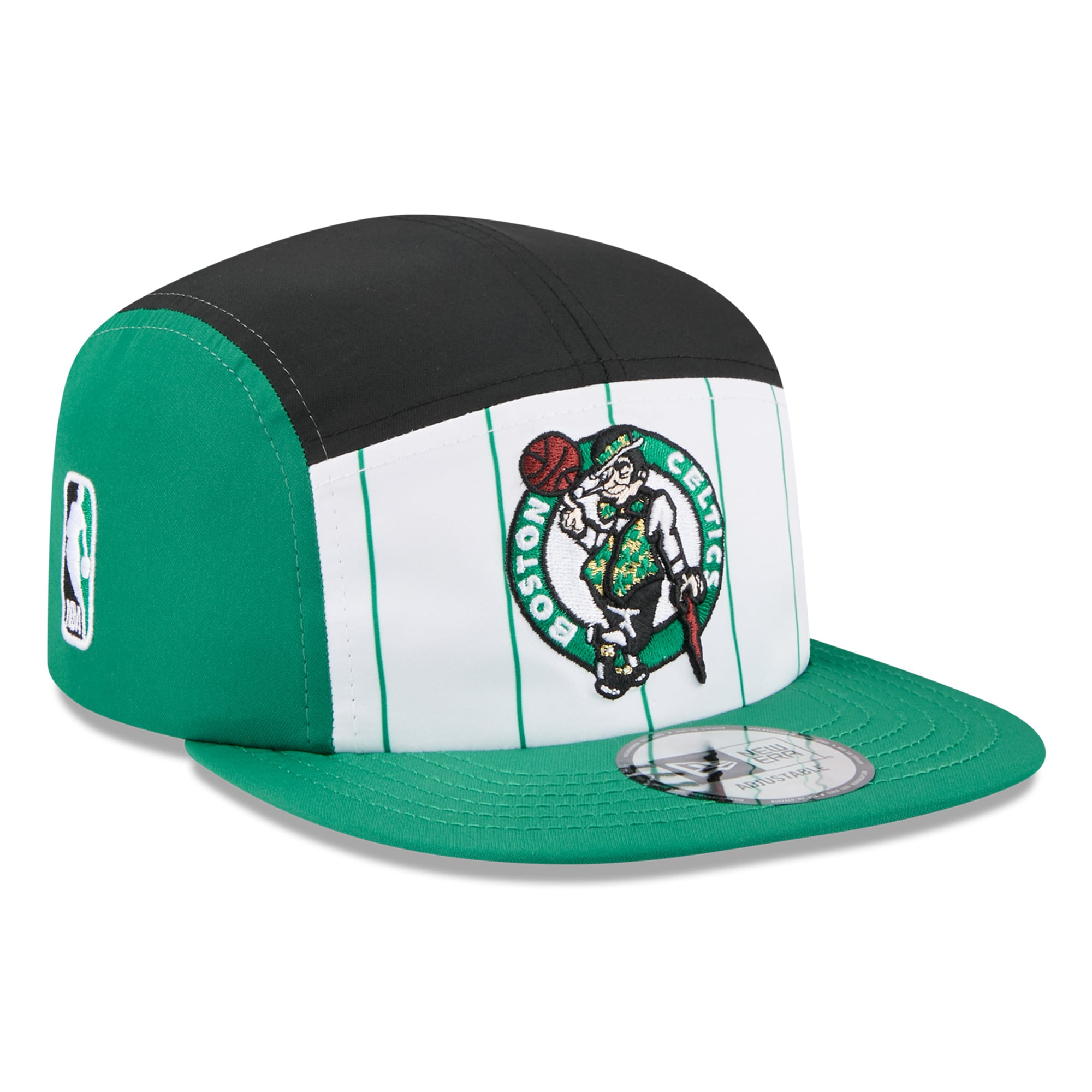 Men's New Era White/Kelly Green Boston Celtics 2025 NBA Tip Off Camper Adjustable Hat