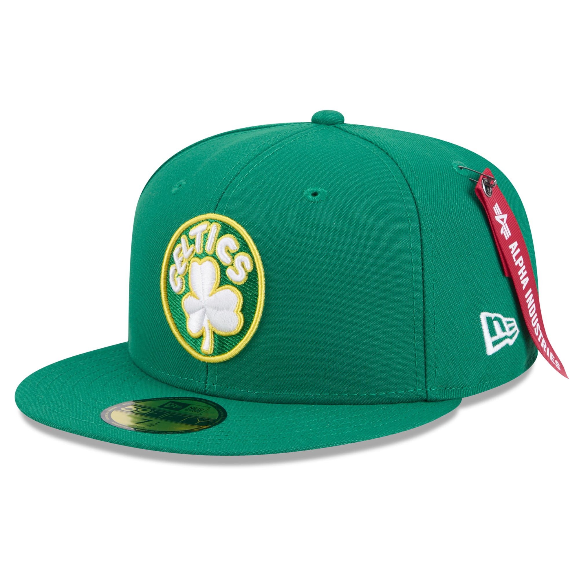 Men's New Era x Alpha Industries Kelly Green Boston Celtics Color 59FIFTY Fitted Hat