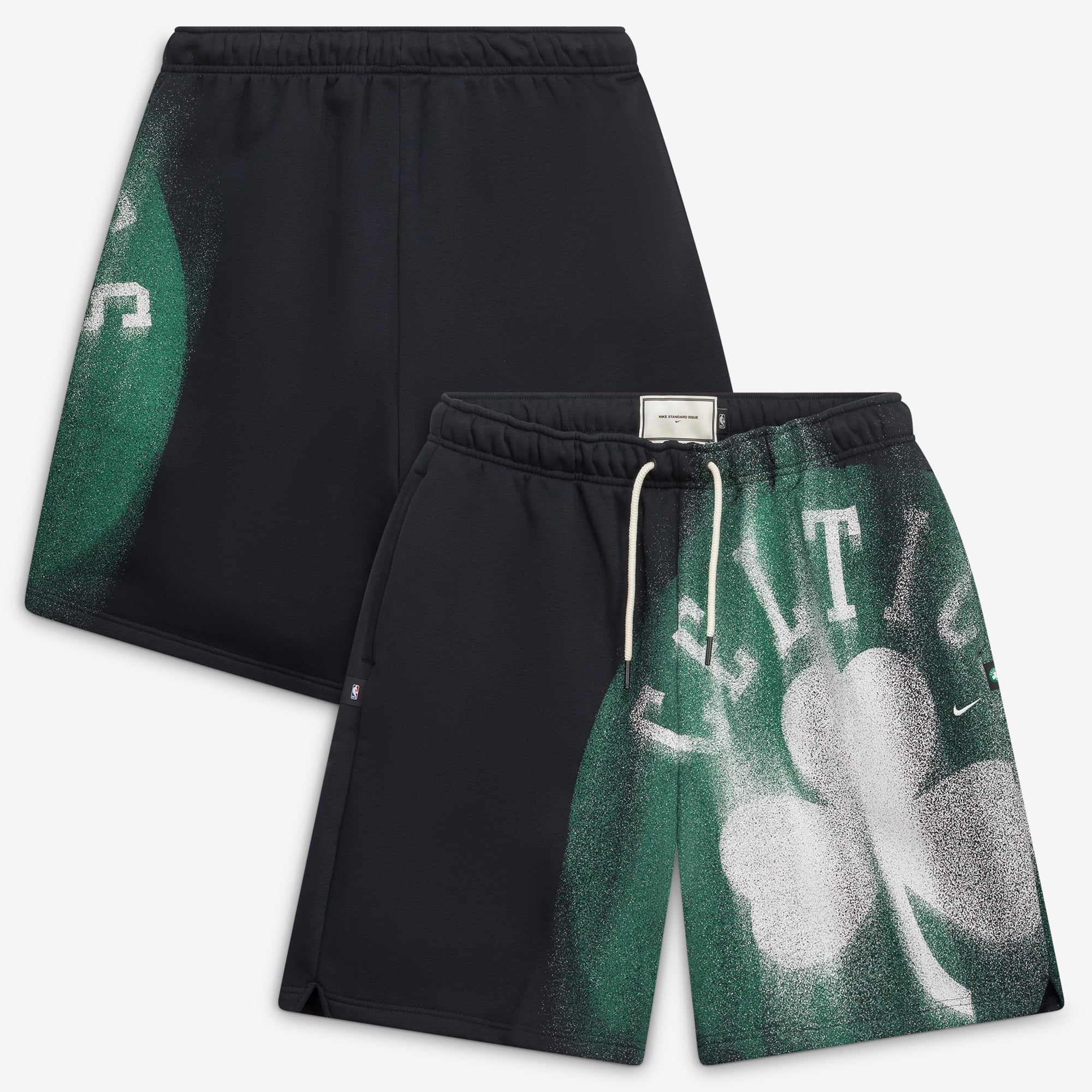 Short de sport Nike Boston Celtics 2026 Standard Issue pour homme, en polaire noire.