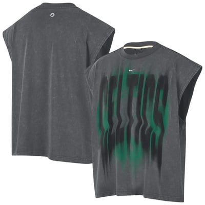 Boston Celtics Nike 2026 Standard Issue Pre-Game Sleeveless Top - Charcoal