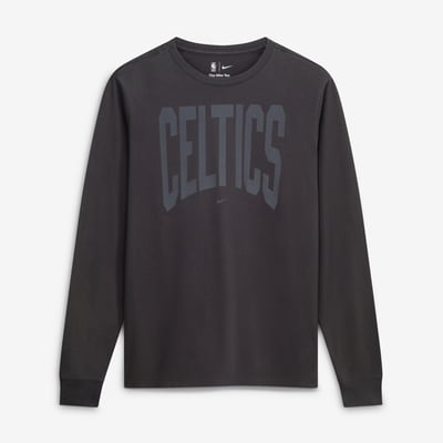 Boston Celtics Nike 2026 Standard Issue Travel Long Sleeve T-Shirt - Charcoal