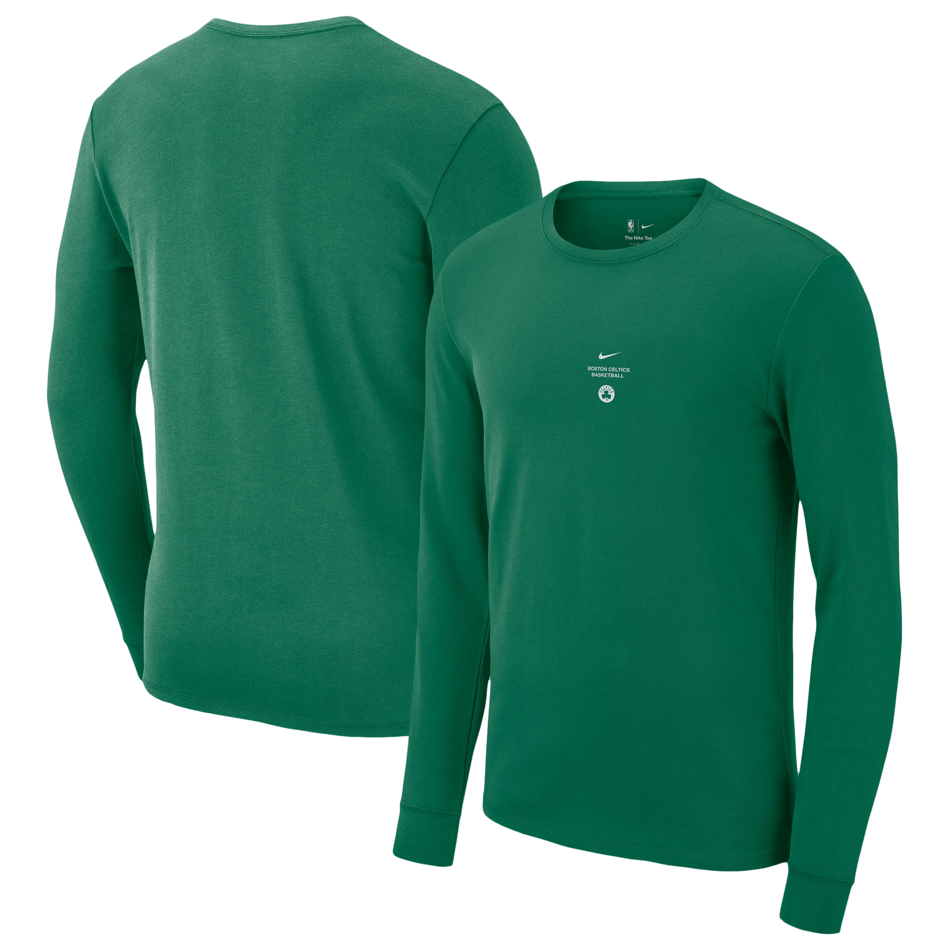 T-shirt d'entraînement à manches longues Nike Kelly Green Boston Celtics 2026 Standard Issue pour homme