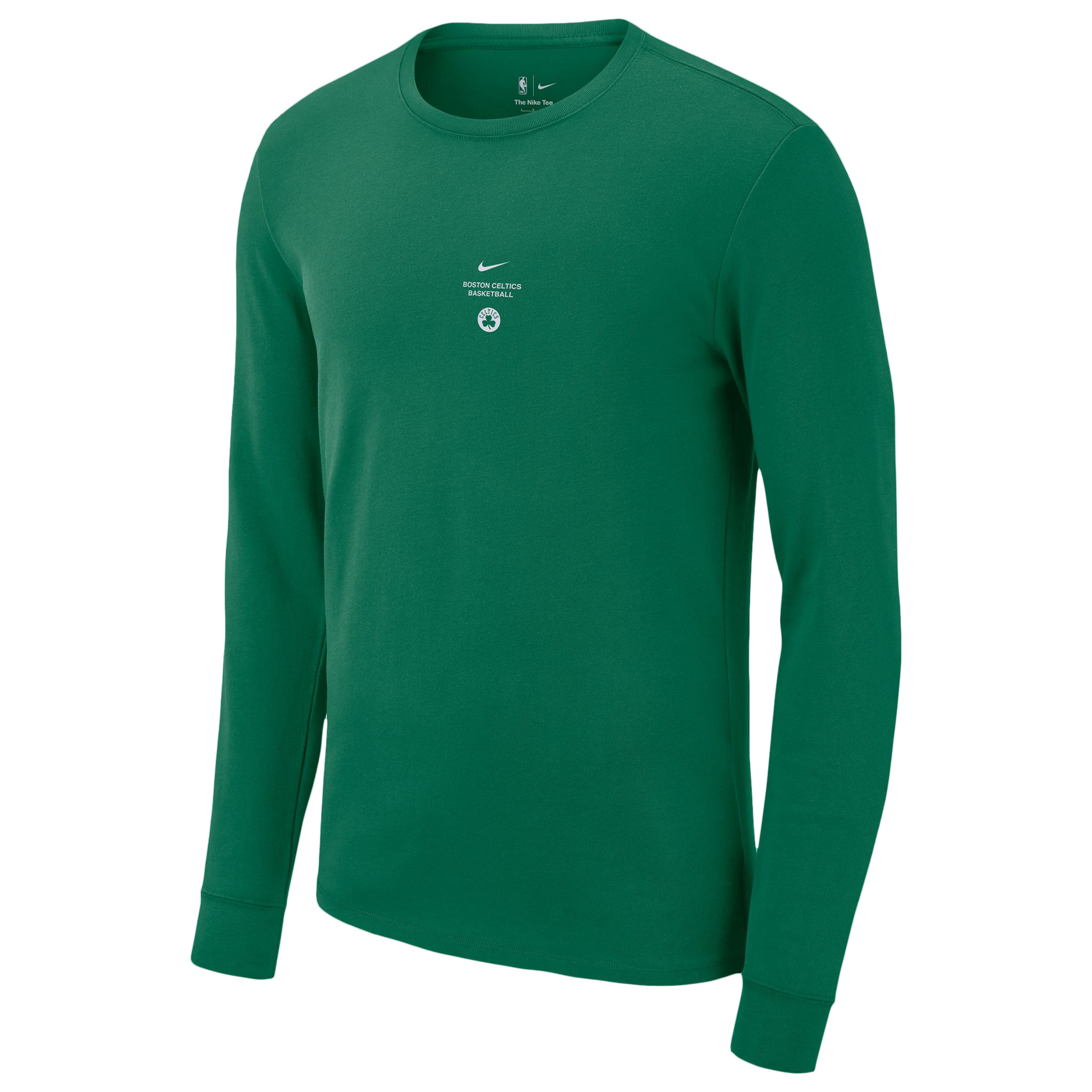 T-shirt d'entraînement à manches longues Nike Kelly Green Boston Celtics 2026 Standard Issue pour homme