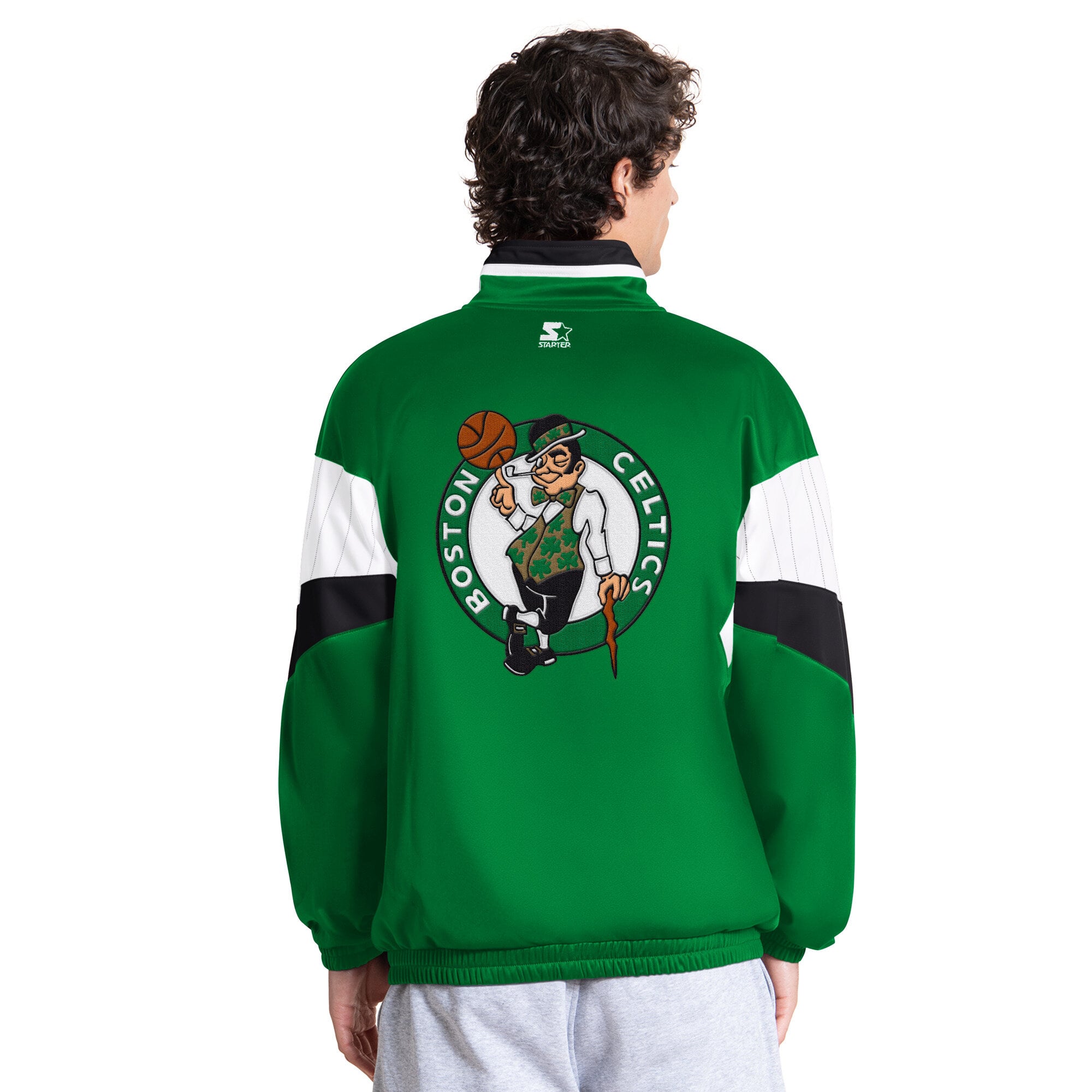 Veste de survêtement zippée Starter Kelly Green Boston Celtics Legacy pour homme
