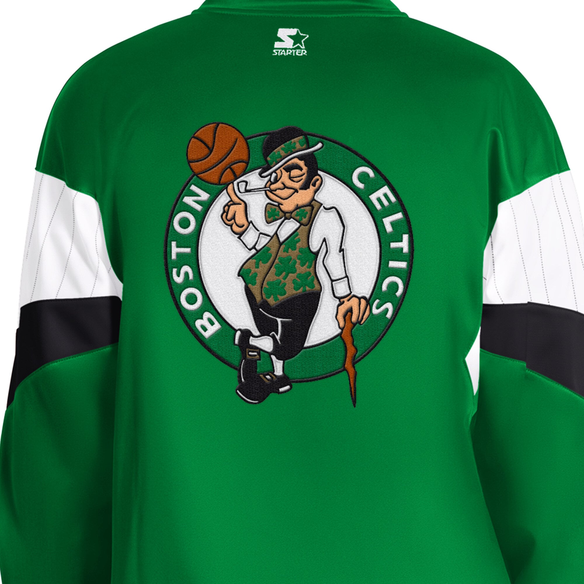 Veste de survêtement zippée Starter Kelly Green Boston Celtics Legacy pour homme