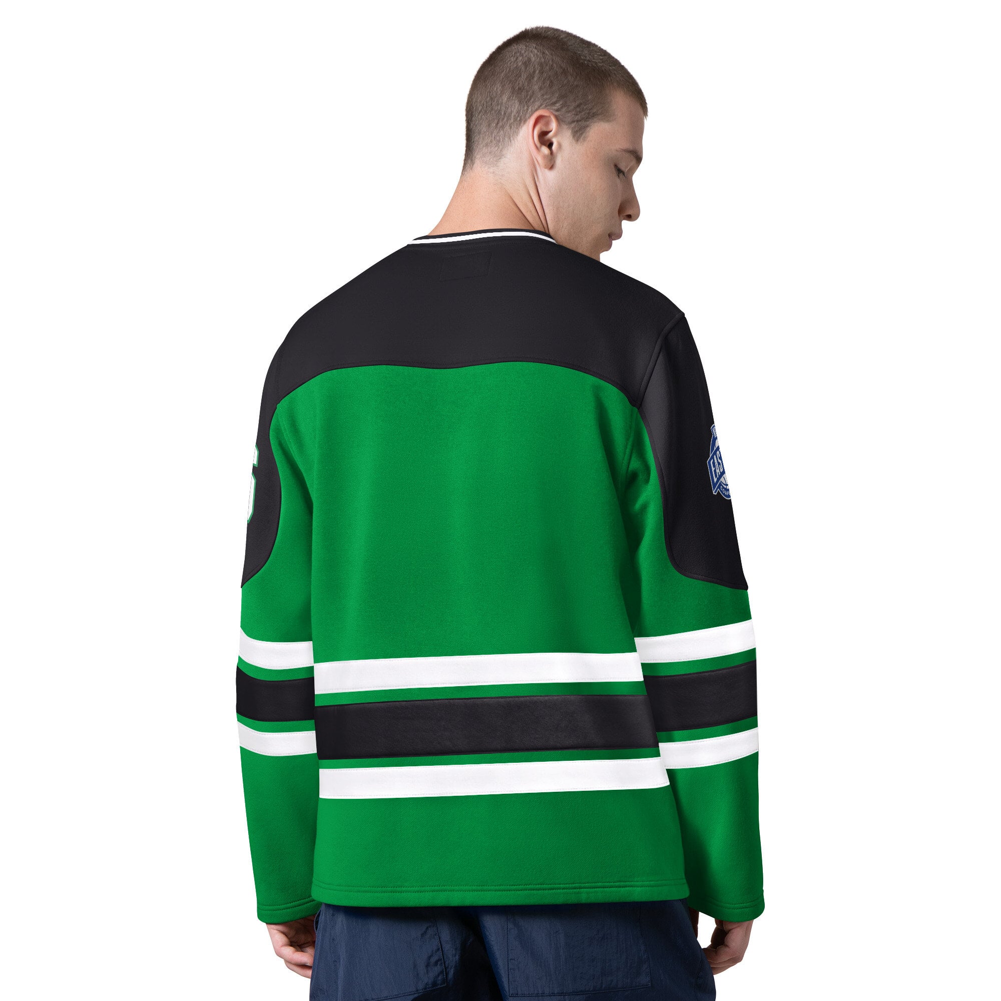 T-shirt à manches longues et col en V Starter vert Kelly Boston Celtics pour homme