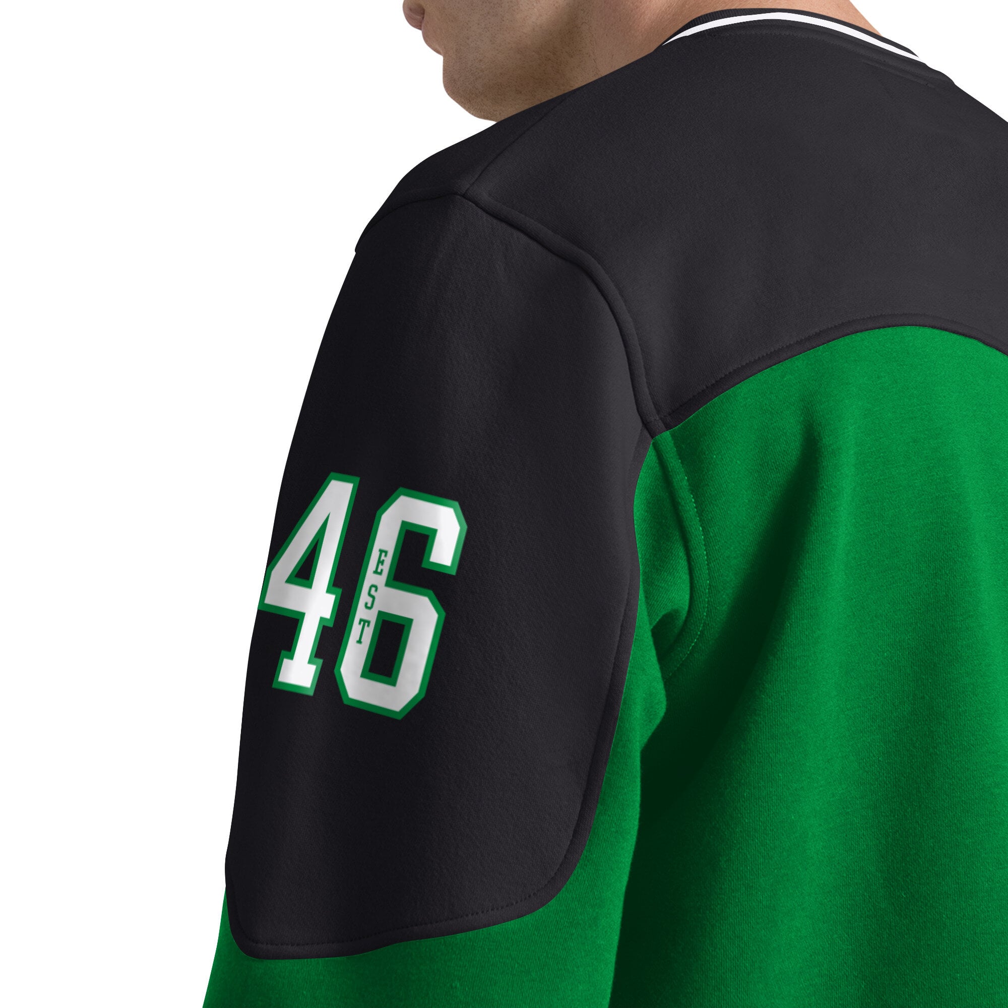 T-shirt à manches longues et col en V Starter vert Kelly Boston Celtics pour homme