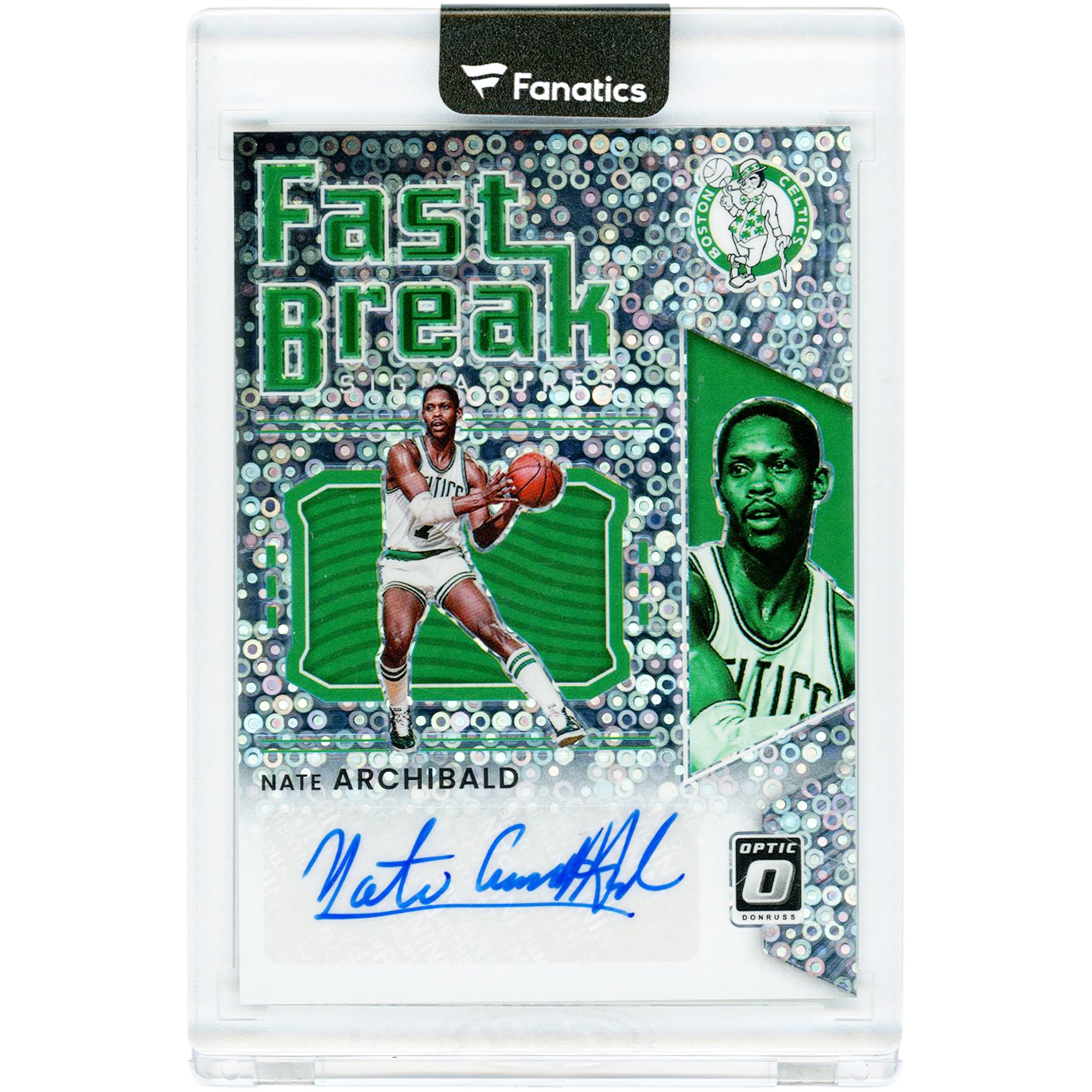 Carte Panini Donruss Optic Fast Break 2021-22 autographiée par Nate Archibald (Boston Celtics) #FB-NAB