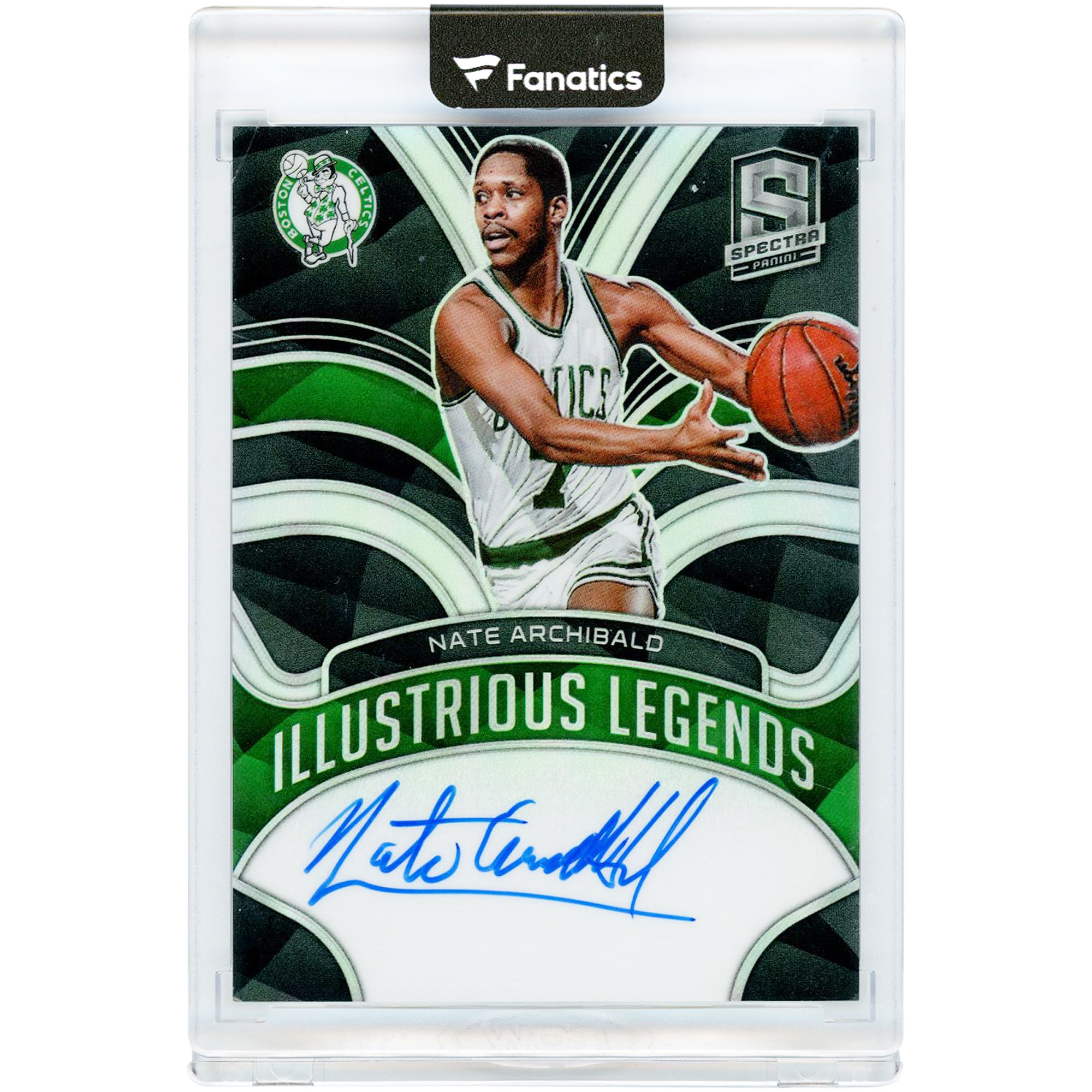 Carte autographiée de Nate Archibald (Boston Celtics) 2021-22 Panini Spectra Illustrious Legends Signatures #ILS-NAR #75/99