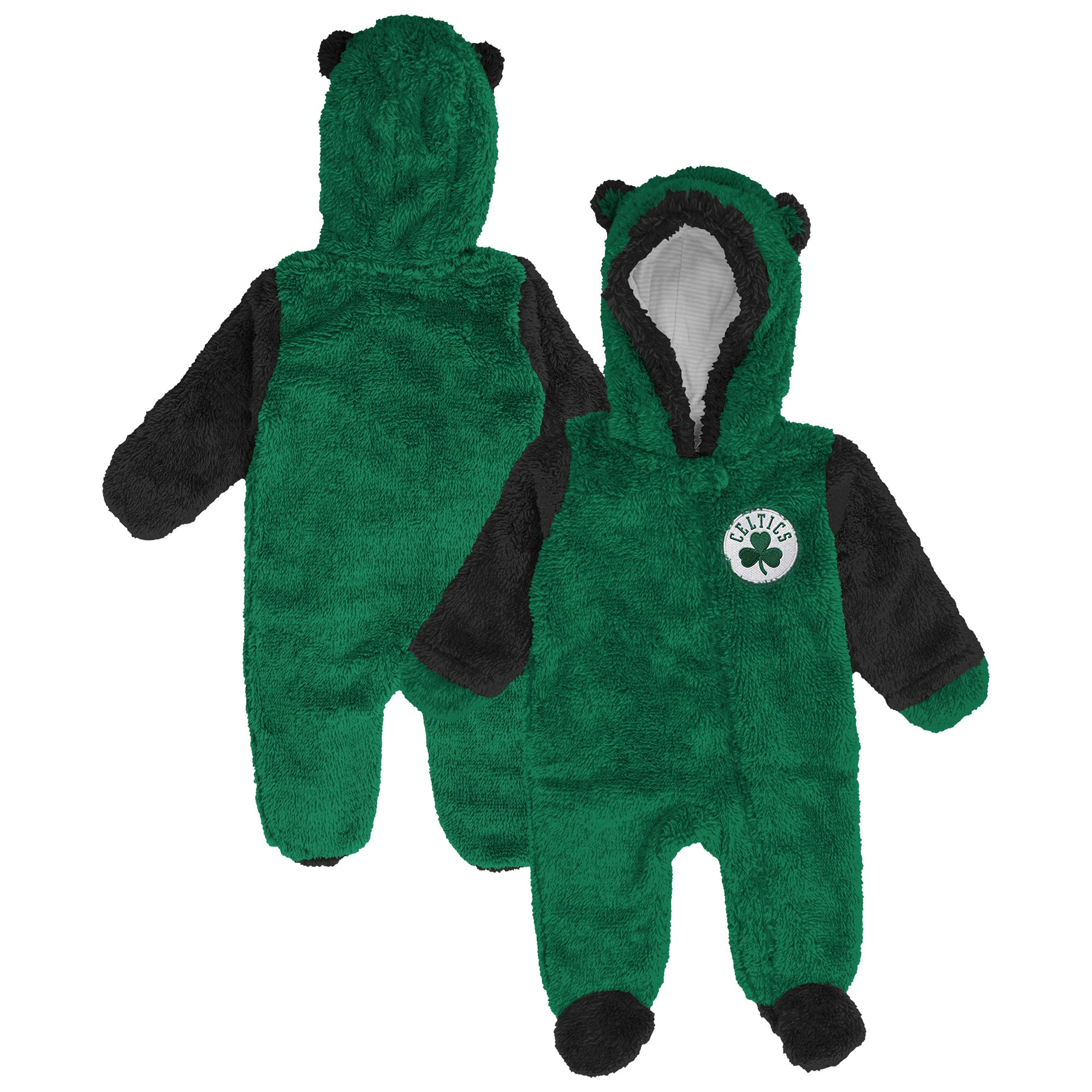 Grenouillère polaire zippée Outerstuff vert Kelly Boston Celtics pour nouveau-né et nourrisson