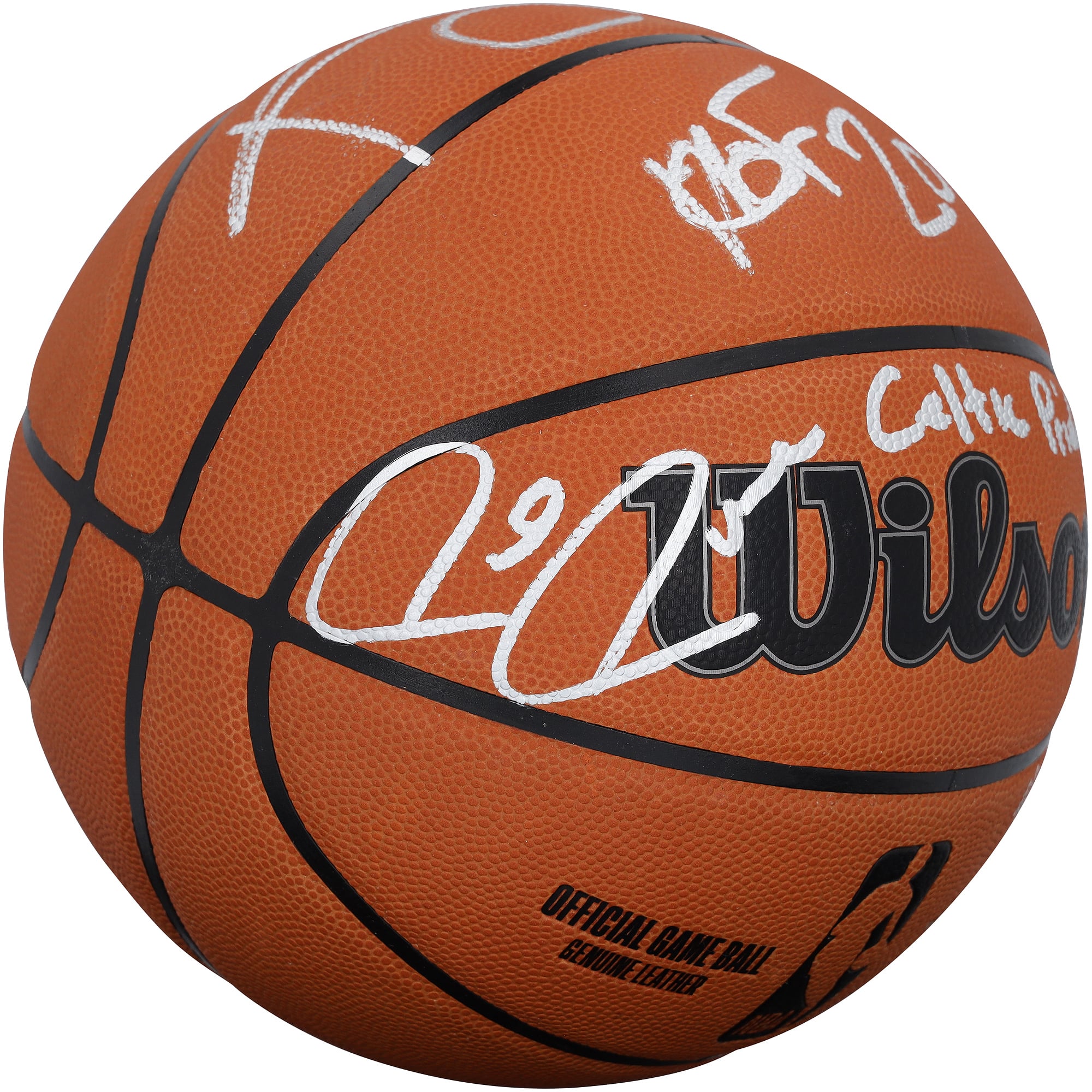 Ballon de basket officiel Wilson des Boston Celtics, autographié par Paul Pierce et Kevin Garnett, avec plusieurs inscriptions