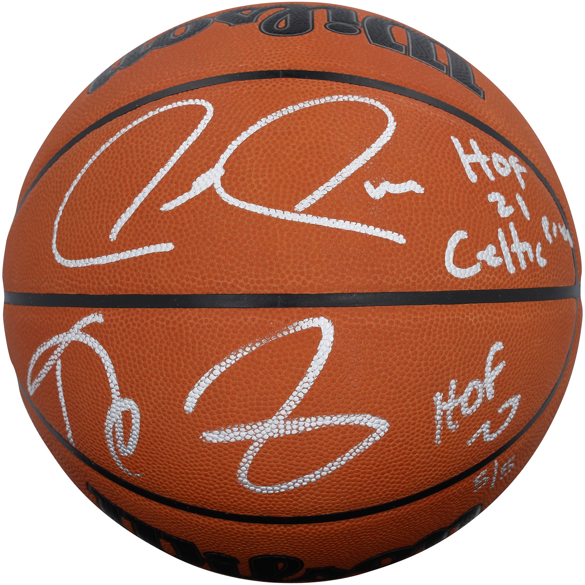 Paul Pierce & Kevin Garnett Boston Celtics Autographed Wilson Official Game Basketball with Multiple Inscriptions - Limited Edition #5/5