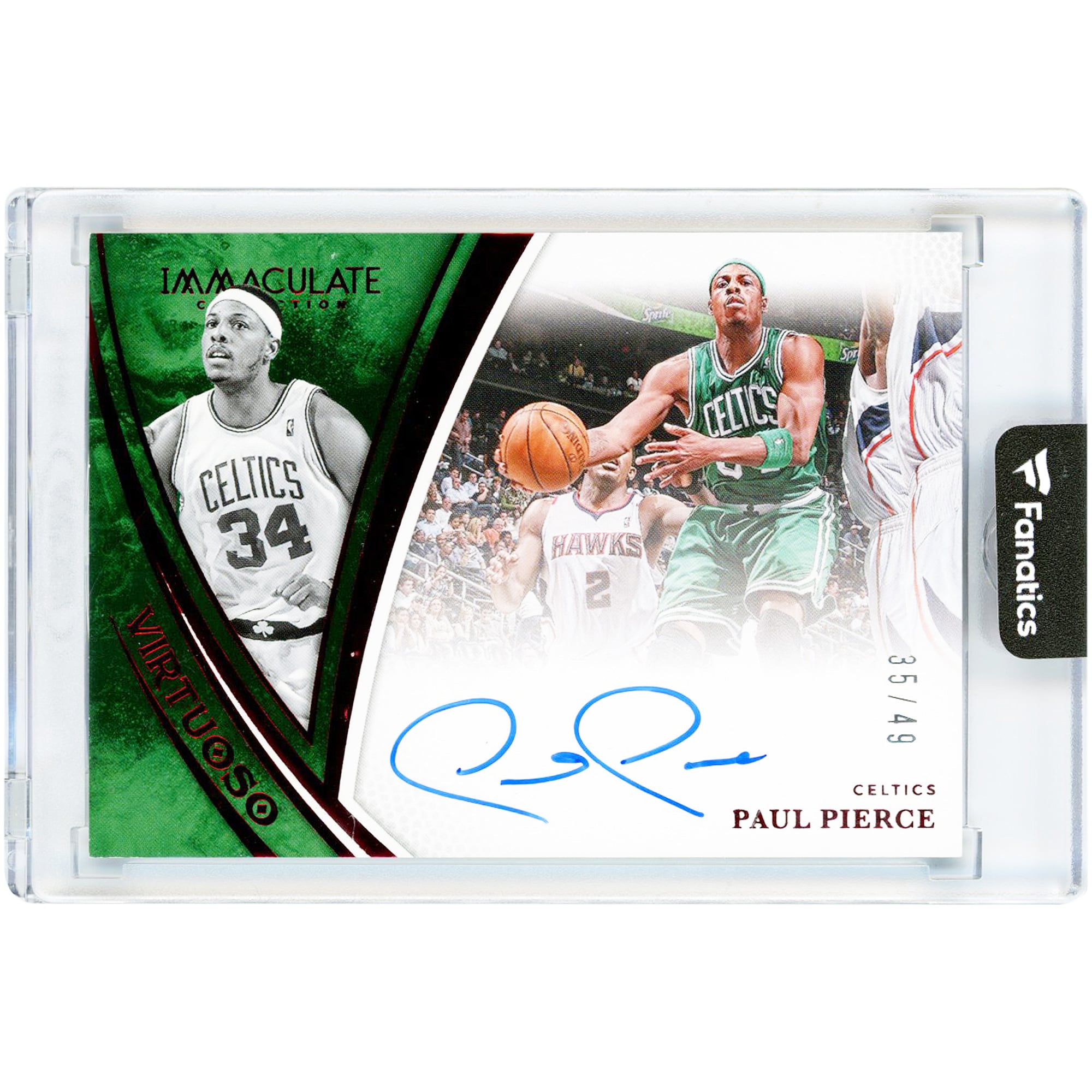 Carte autographiée de Paul Pierce (Boston Celtics) 2024-25 Panini Immaculate Collection Virtuoso Ruby #VA-PPC #35/49