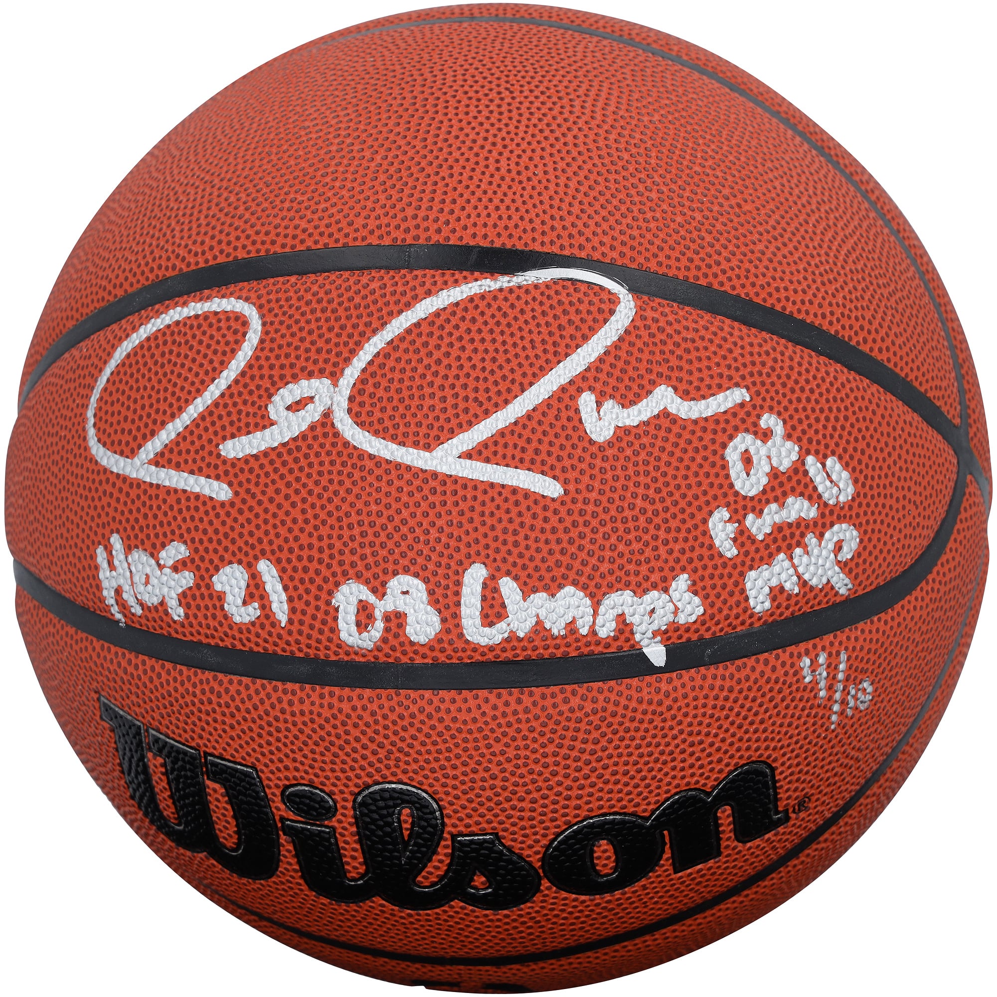 Ballon de basket-ball Wilson Authentic Series autographié par Paul Pierce (Boston Celtics) pour intérieur/extérieur, avec inscriptions multiples