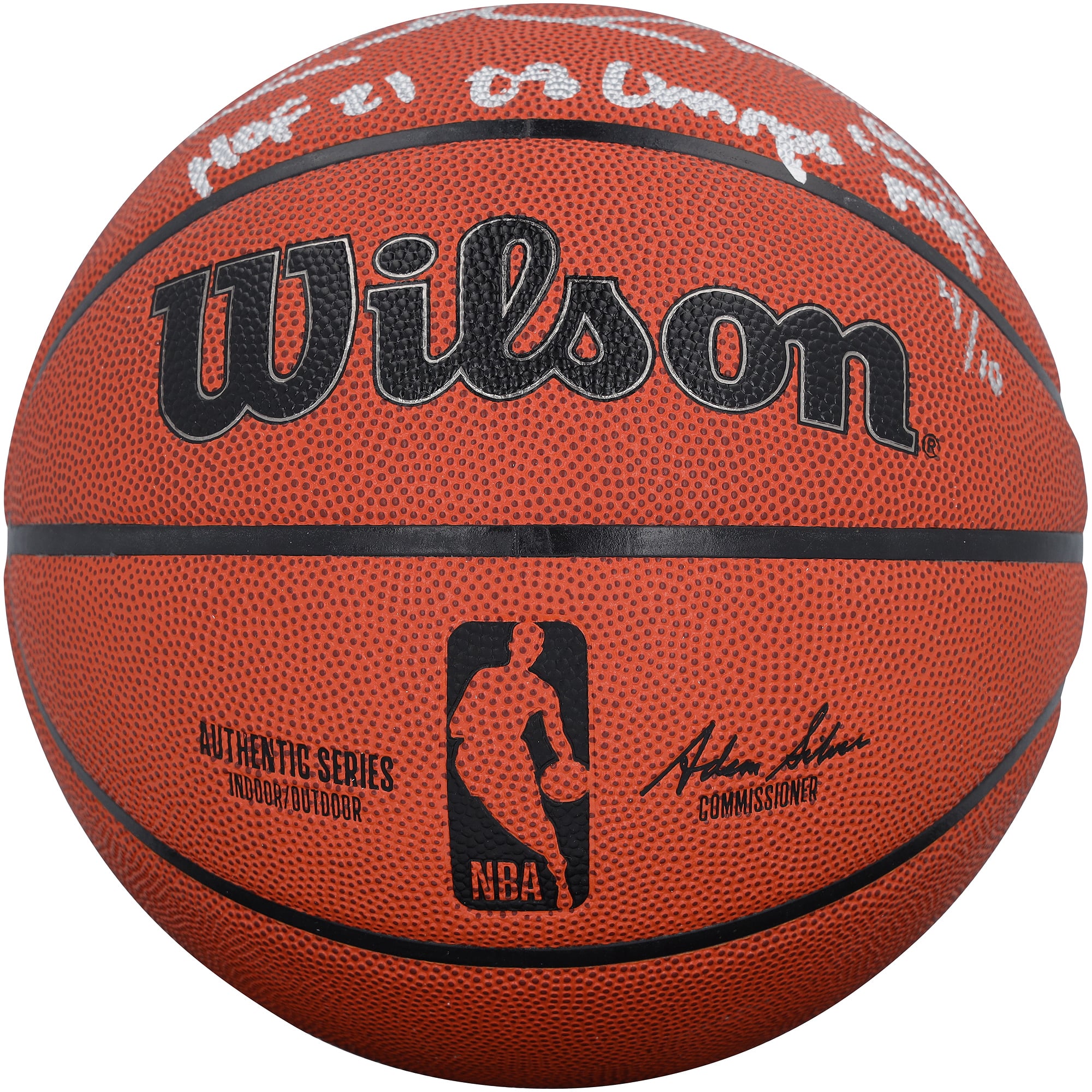Ballon de basket-ball Wilson Authentic Series autographié par Paul Pierce (Boston Celtics) pour intérieur/extérieur, avec inscriptions multiples