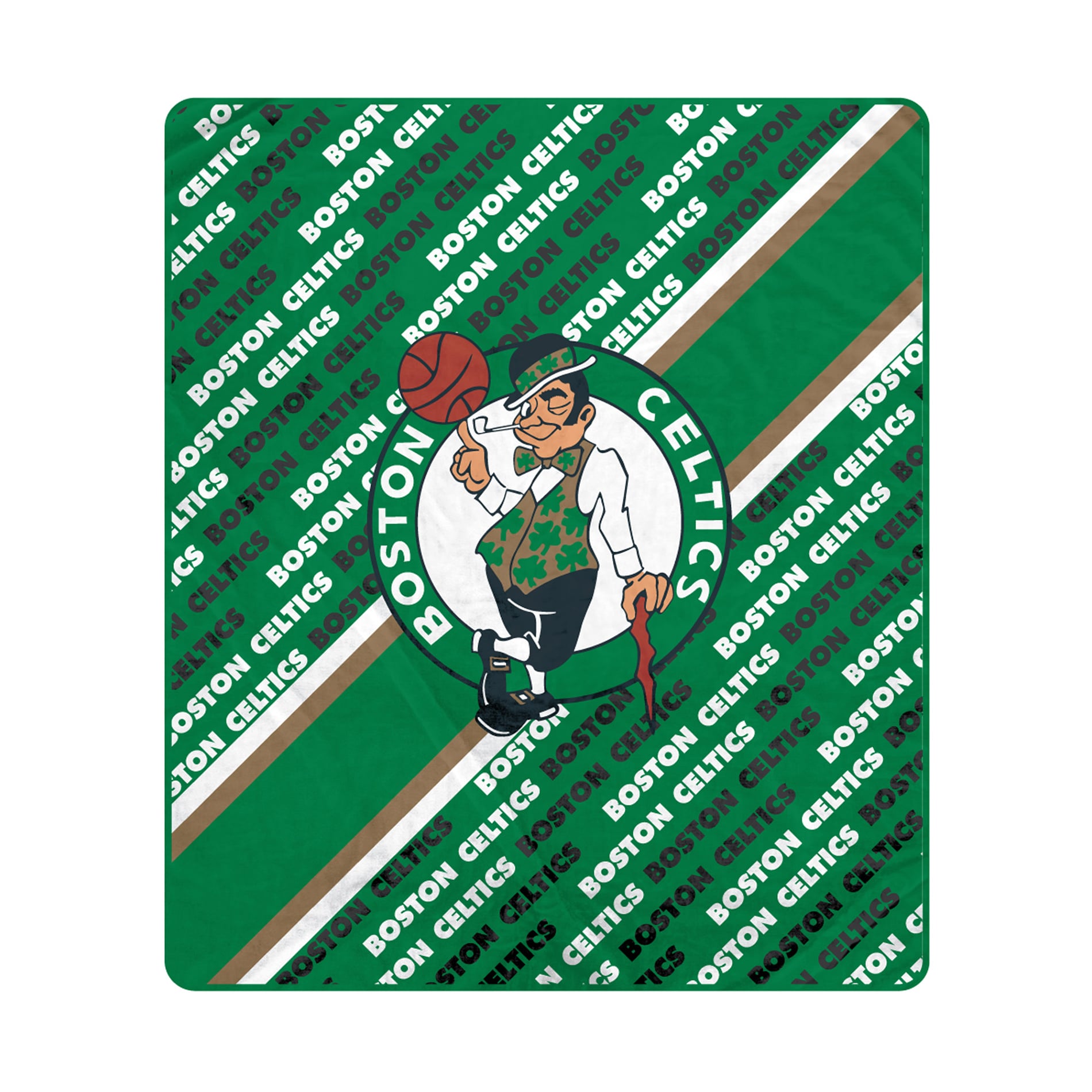Couverture ultra douce Pegasus Boston Celtics 60" x 70" (diagonale) avec logo et doublure