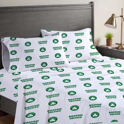 Boston Celtics Pegasus Four-Piece Queen Sheet Set
