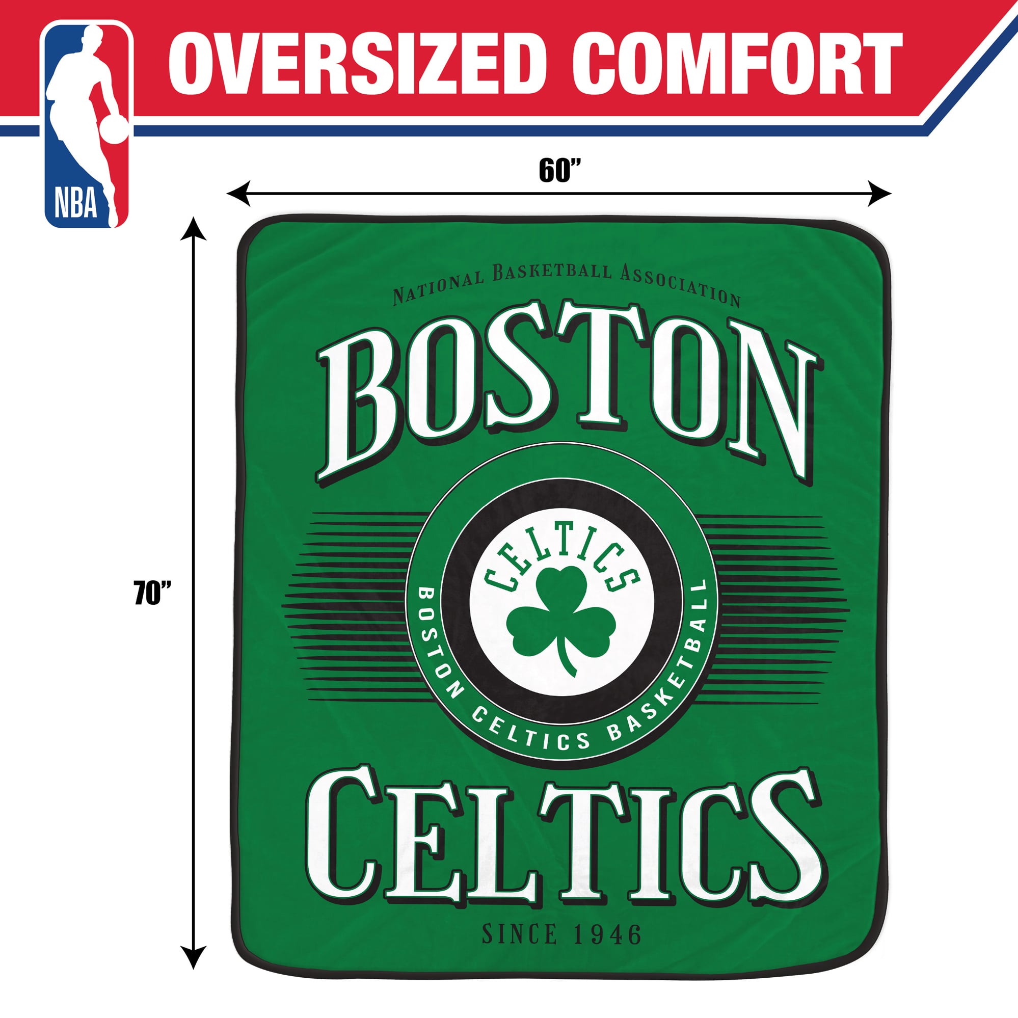 Couverture ultra douce Pegasus Boston Celtics Spotlight Arch 60" x 70"