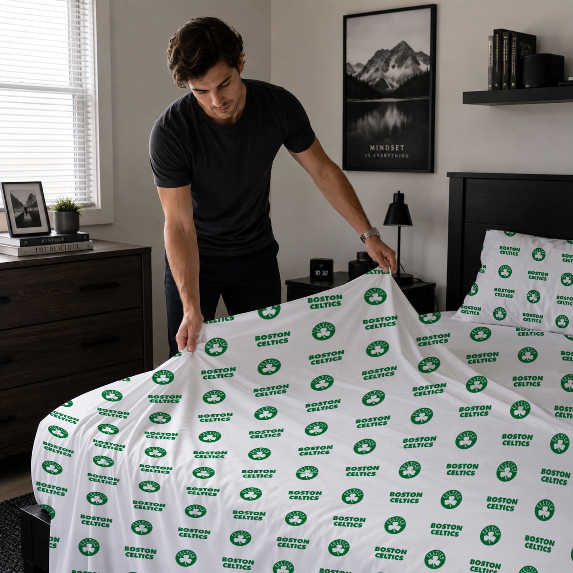 Pegasus Boston Celtics Three-Piece Twin Sheet Set
