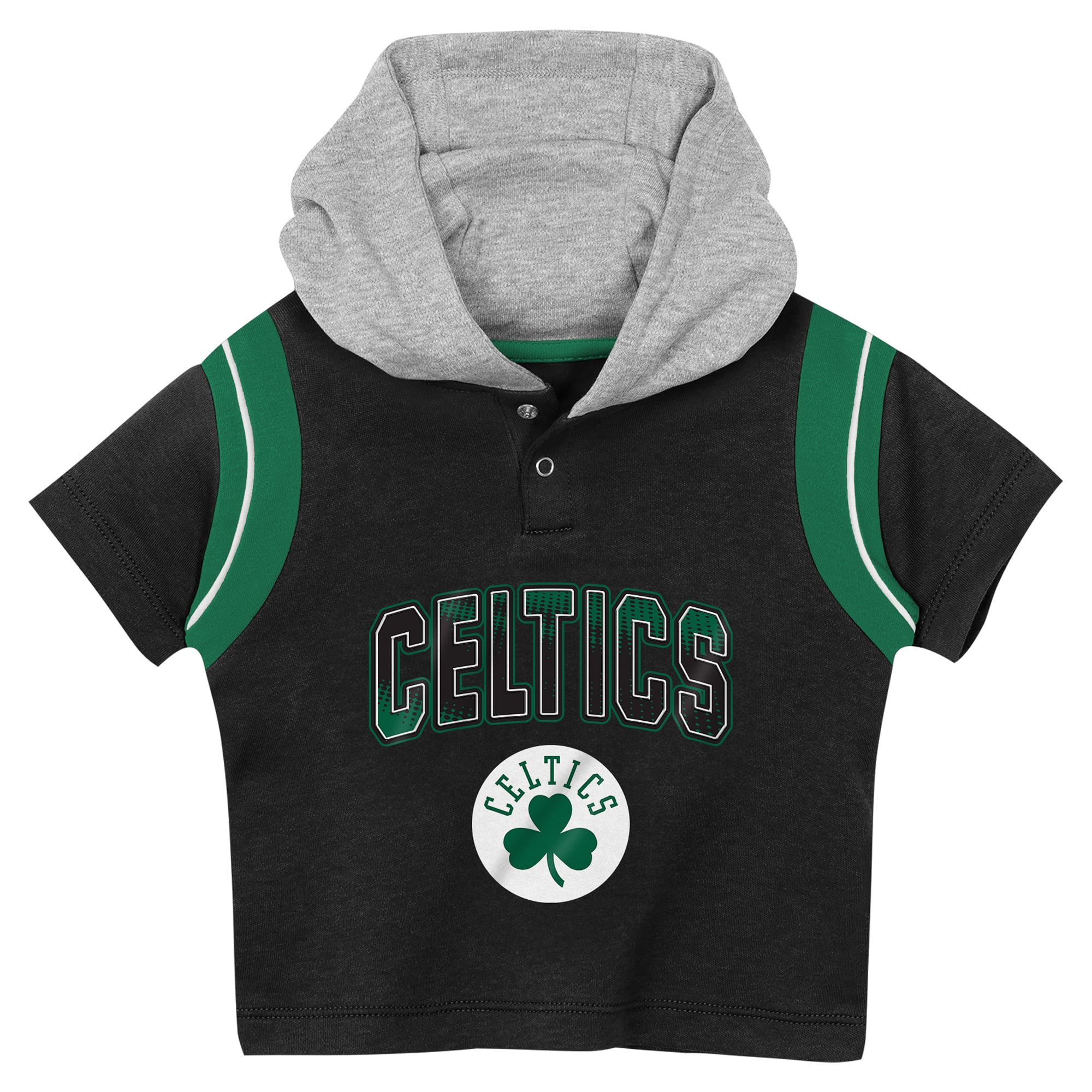 Preschool Outerstuff Black Boston Celtics Get Back Short Sleeve Hoodie & Shorts Two-Pack Set