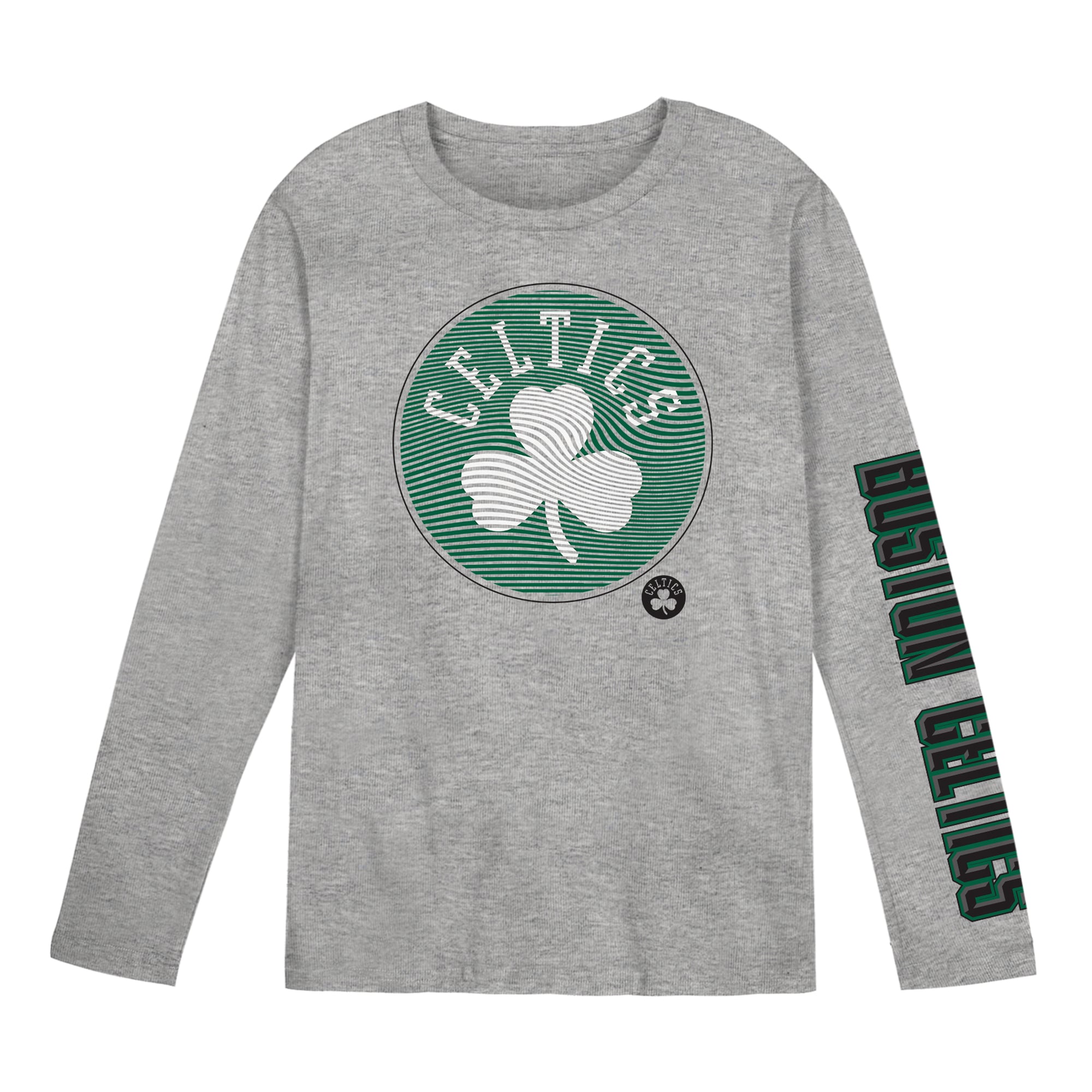 T-shirt à manches longues gris Boston Celtics Air Raid pour enfants d'âge préscolaire