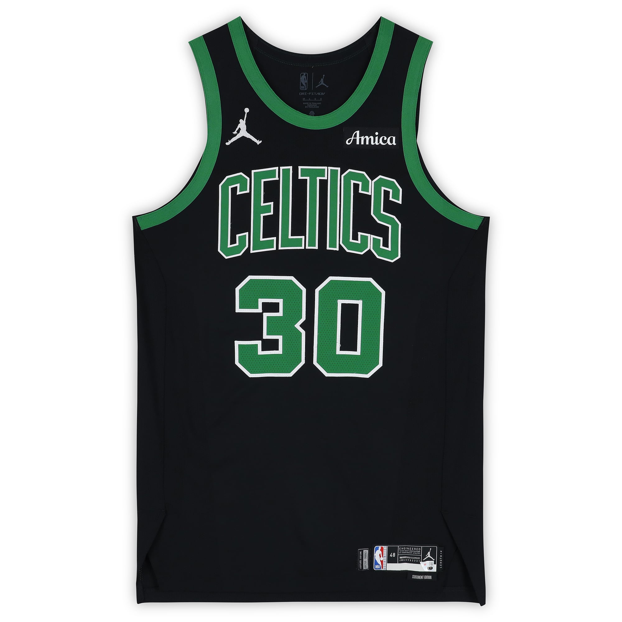 Sam Hauser Boston Celtics Game-Used #30 Black Jordan Brand Jersey vs. Philadelphia 76ers on April 28, 2026 - Size 48+4