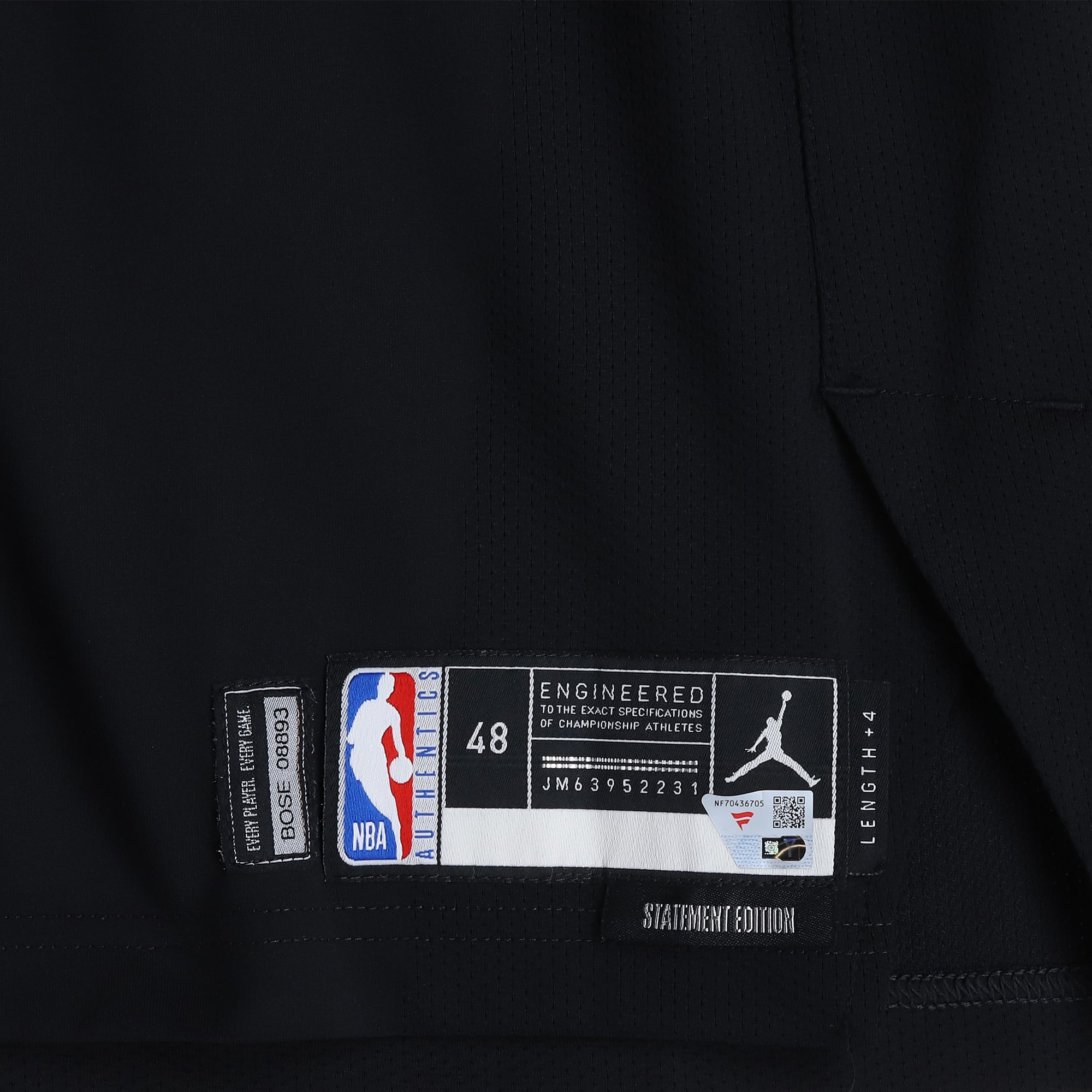 Sam Hauser Boston Celtics Game-Used #30 Black Jordan Brand Jersey vs. Philadelphia 76ers on April 28, 2026 - Size 48+4