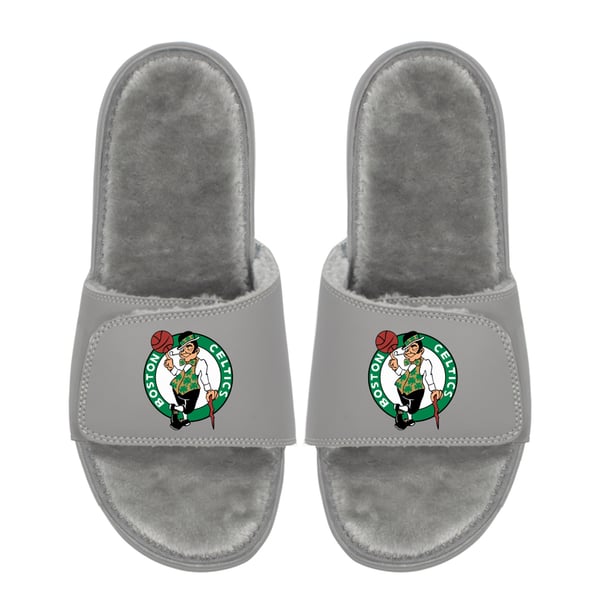 Boston Celtics ISlide Unisex Logo Fur Slide Sandals display picture 1