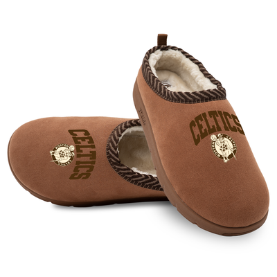 Boston Celtics ISlide Unisex Tonal Logo Mission Slippers - Tan
