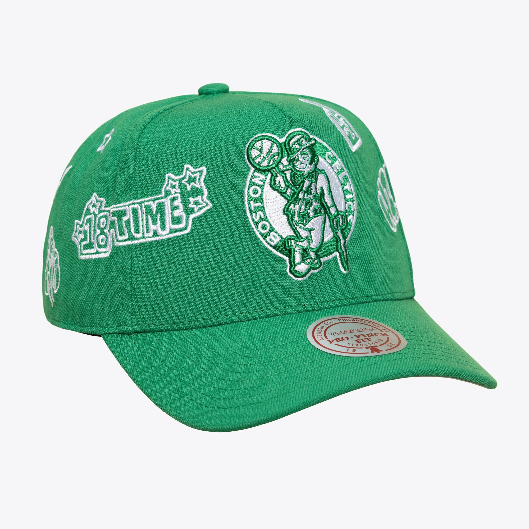 Casquette unisexe Mitchell & Ness Kelly Green Boston Celtics Downtown Doodle Pro Snapback