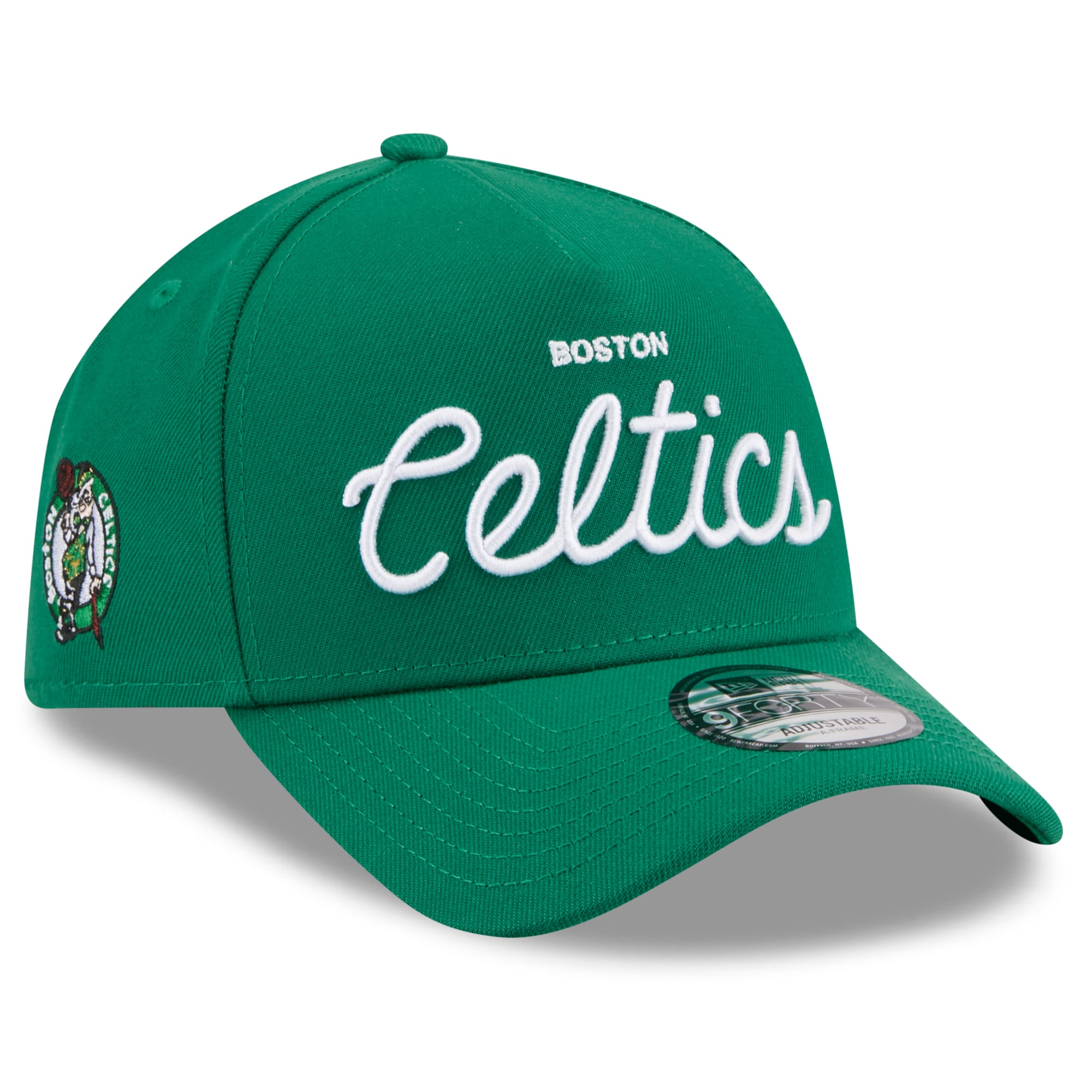 Unisex New Era x Malbon Golf Green Boston Celtics 9FORTY A-Frame Adjustable Hat