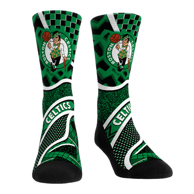  Boston Celtics Rock Em Unisex Ball Pattern Crew Socks - Green