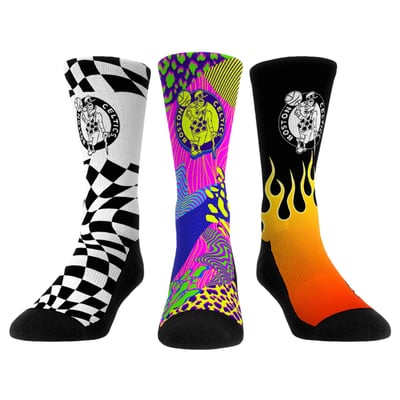 Boston Celtics Rock Em Unisex Team Vibes Three-Pack Crew Socks Set - Green