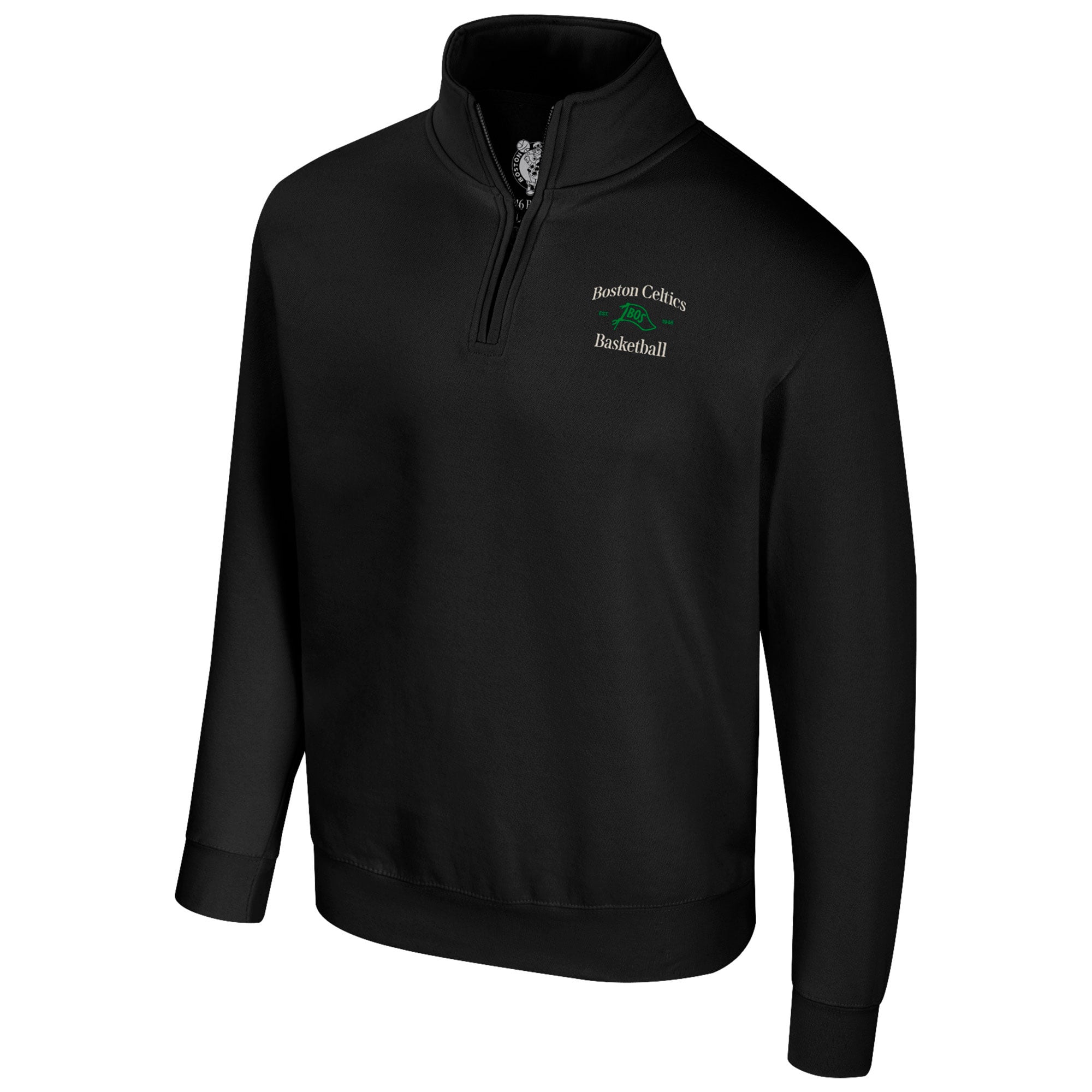 Unisex Stadium Essentials Black Boston Celtics '46 Reserve Quarter-Zip Top