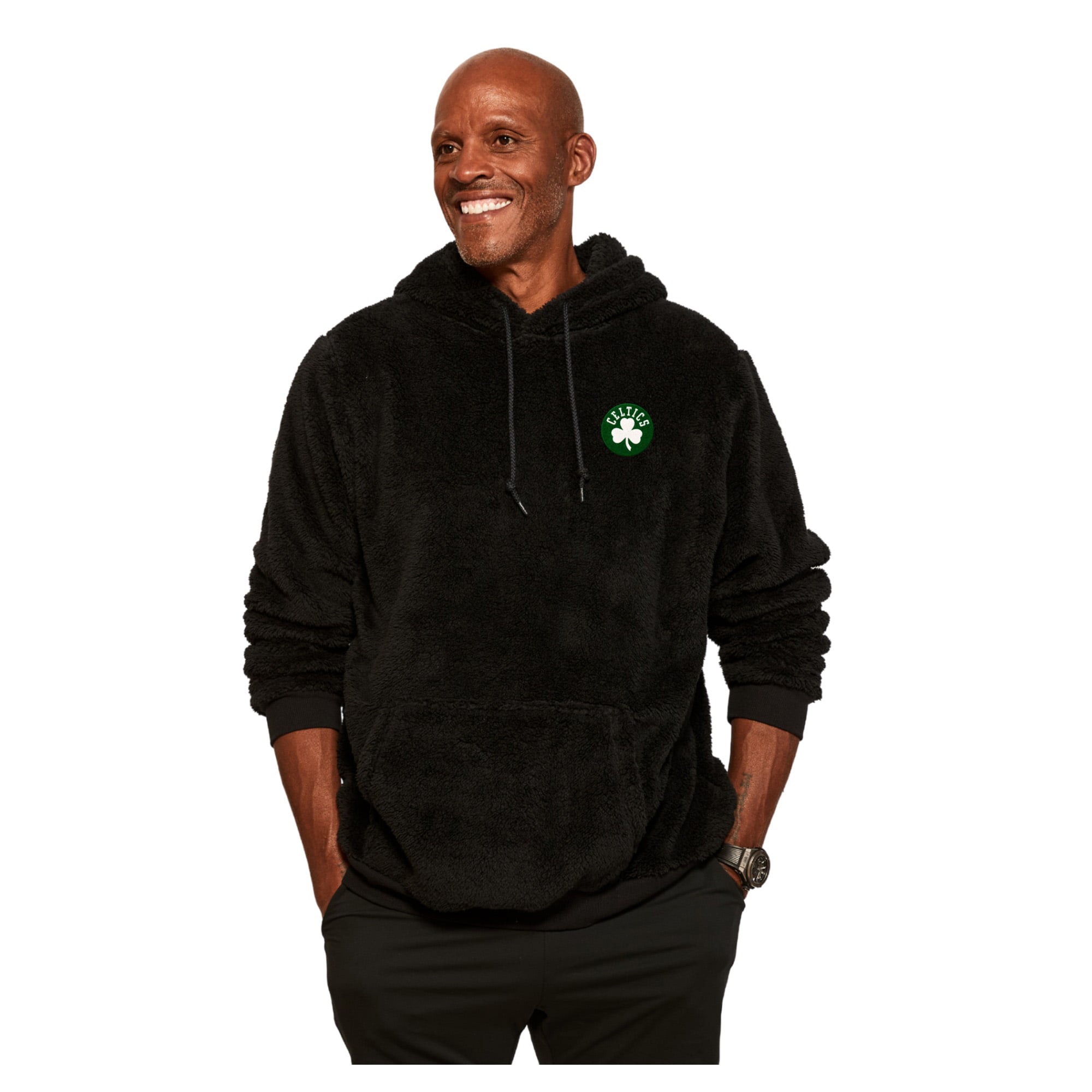 Unisex the Best Hoodie World By Jill Martin Black Boston Celtics Oversized Lounge Pullover
