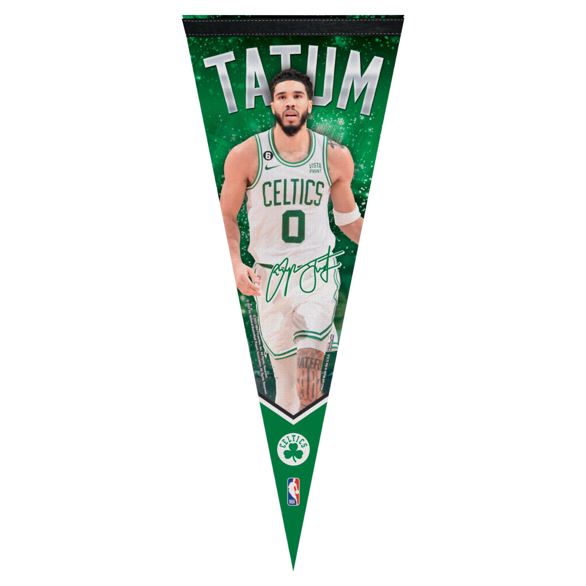 Fanion de qualité supérieure WinCraft Jayson Tatum Boston Celtics 12" x 30"