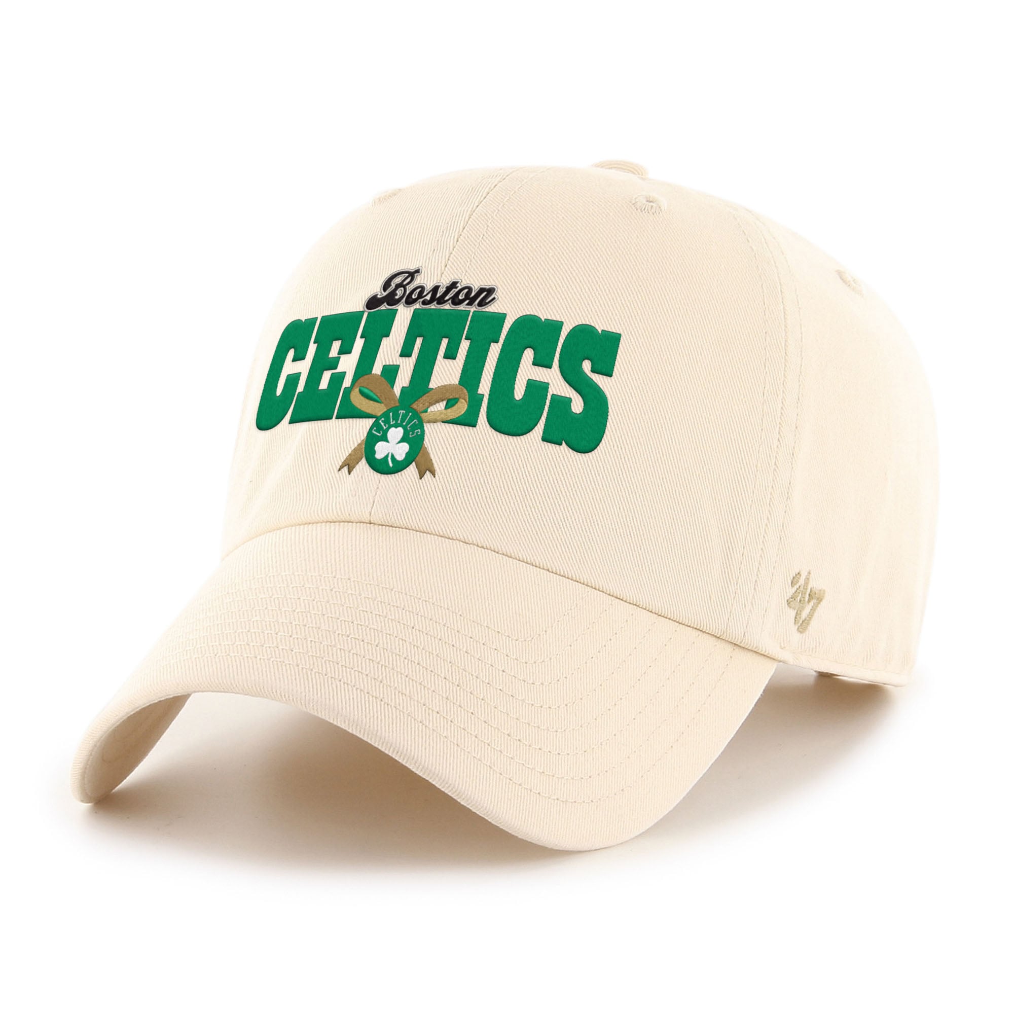 Women's Boston Celtics '47 Natural Bow Stack Clean Up Adjustable Hat
