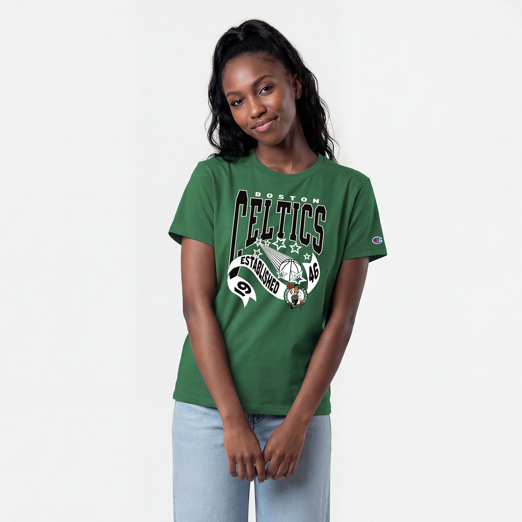 T-shirt Kelly Green Boston Celtics Banner pour femmes, championnes